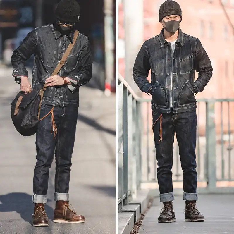 Japanese Brand × Vintage Denim Jeans Vintage Straight Dark Selvedge Jeans 14oz Qualit Size US 34 / EU 50 - 2 Thumbnail