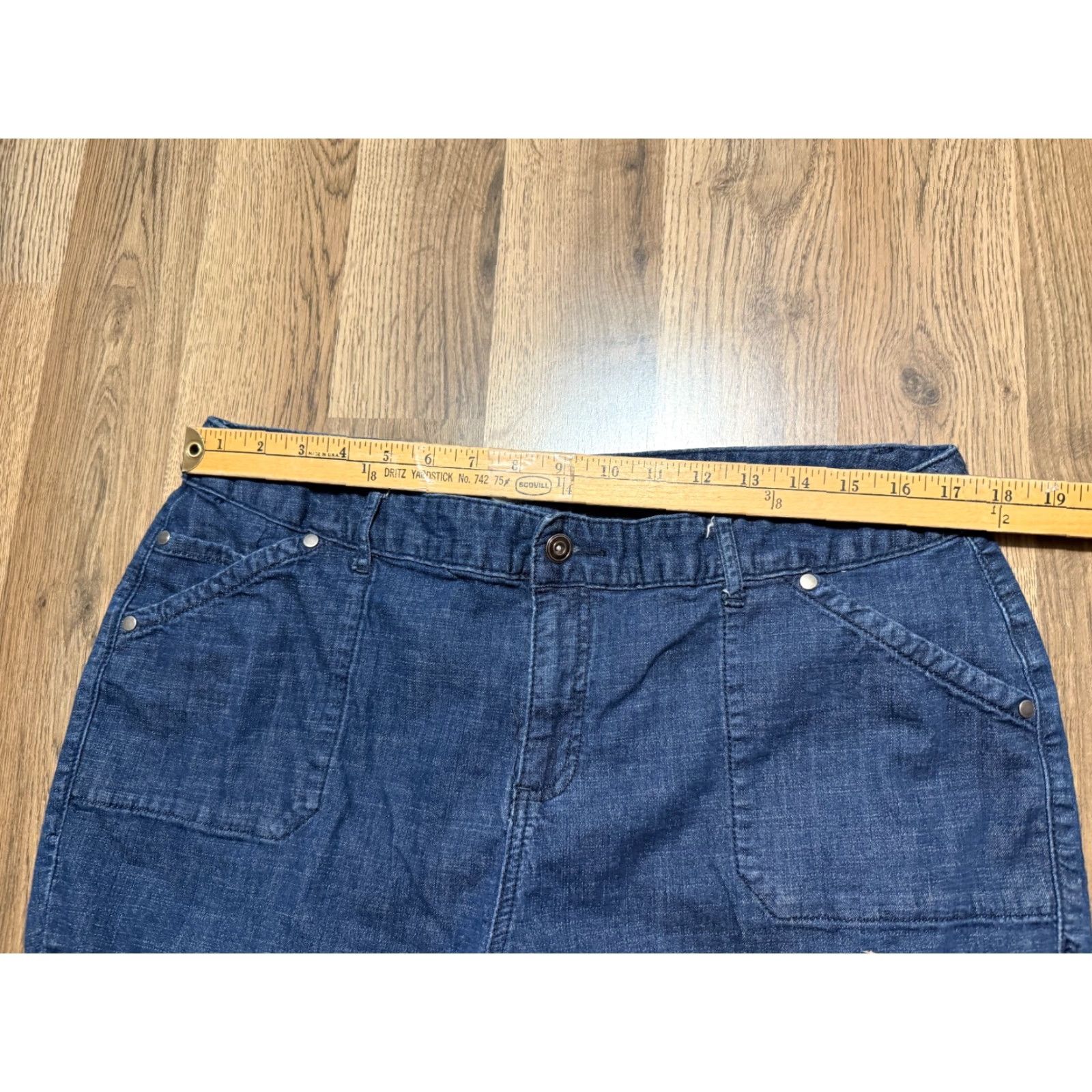 Vintage CJ Banks Jeans Women's 18W Blue Denim Cargo Pockets Straight Leg 5-Pocket Design Jeans Mens Womens Size 40" / US 18 - 7 Thumbnail