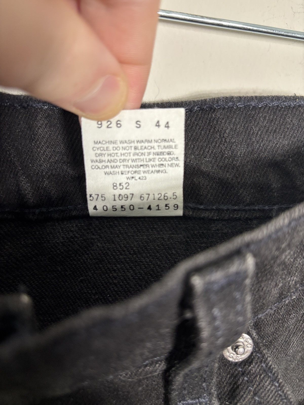 Levi's Vintage Levi’s 550 Orange Tab Black Denim Jeans 36x30 USA Size US 36 / EU 52 - 3 Thumbnail