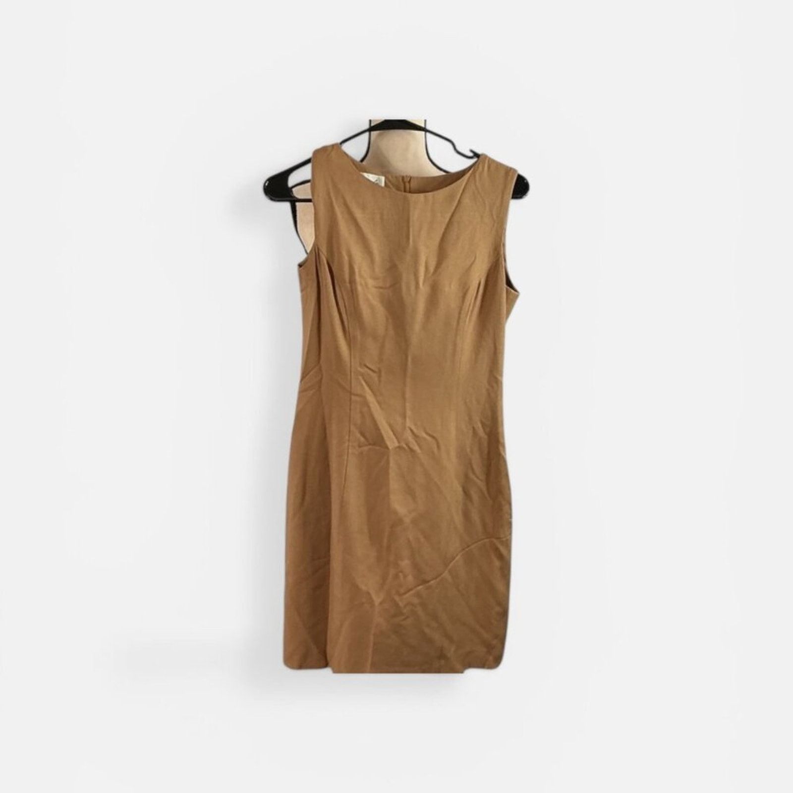 Other Kannah Tan Sleeveless Shift Dress –Classic Minimalist Size 4 Size S / US 4 / IT 40 - 1 Thumbnail