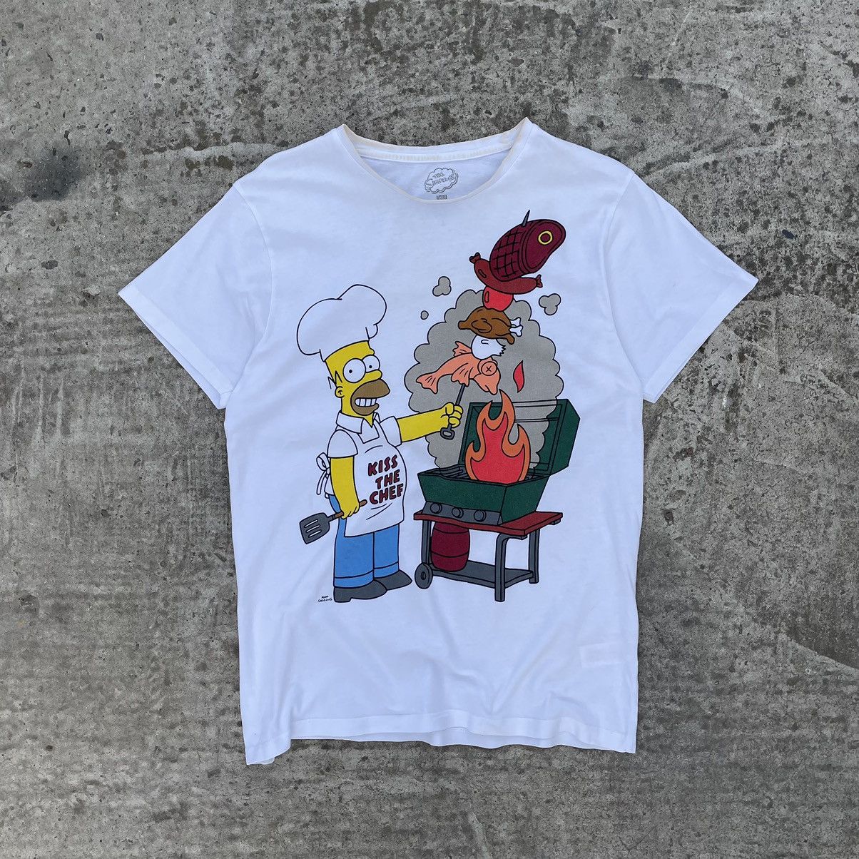 The Simpsons × Vintage Vintage T-shirts Homer The Simpson Big Logo Kiss The Cheff Size US L / EU 52-54 / 3 - 1 Thumbnail
