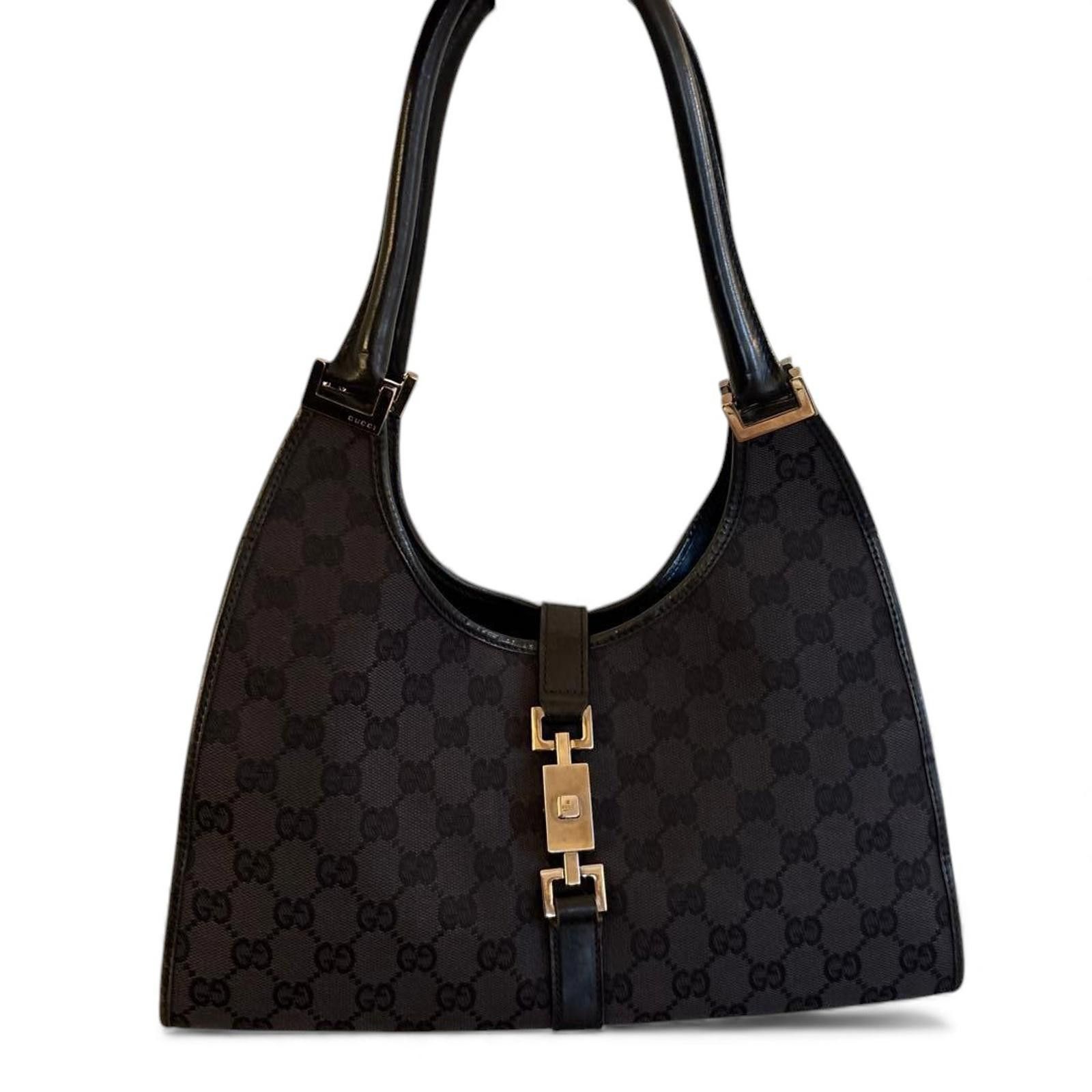 Gucci Gucci - Classic Monogram Canvas Shoulder Bag Gold Size ONE SIZE - 2 Thumbnail