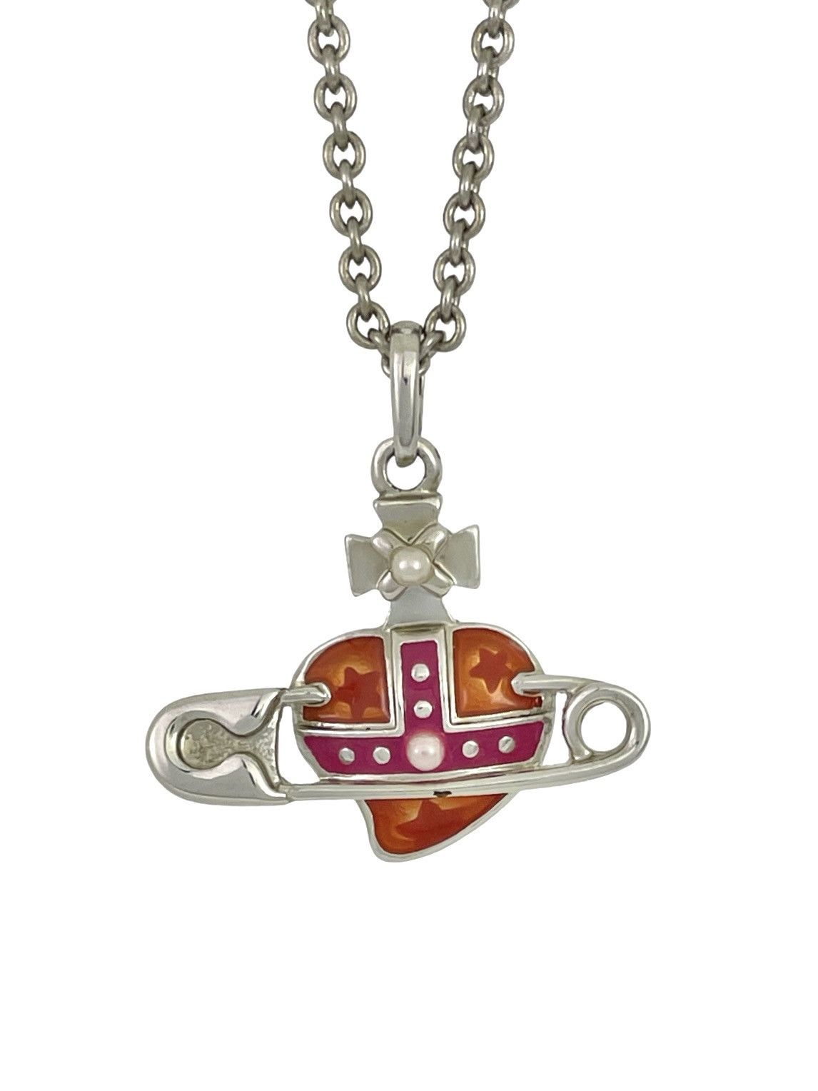 Pre-owned Vivienne Westwood Heart Orb Necklace In Red | ModeSens