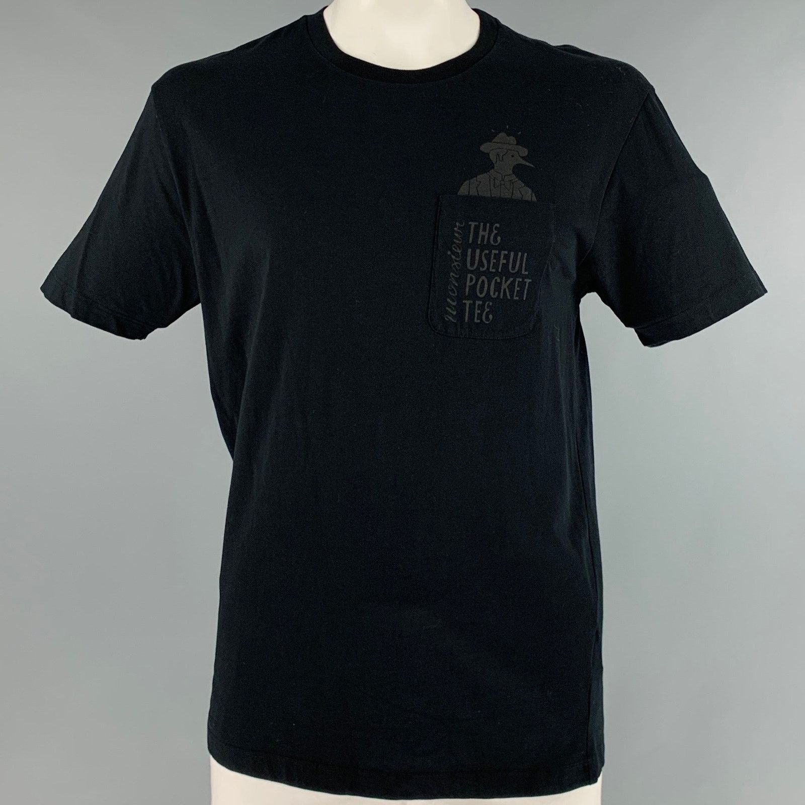 Viktor & Rolf VIKTOR & ROLF Size XL Black Print Cotton One Pocket T-shirt Size US XL / EU 56 / 4 - 1 Thumbnail