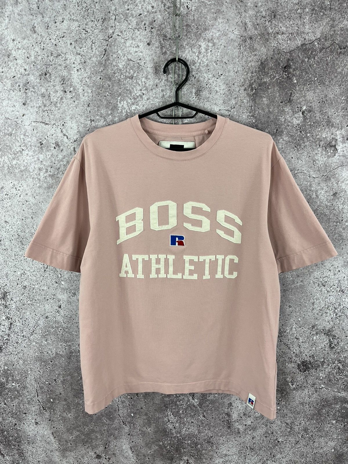 Hugo Boss Hugo Boss x Russel Athletic T-Shirt Big Logo Pink Size M Size US M / EU 48-50 / 2 - 1 Thumbnail