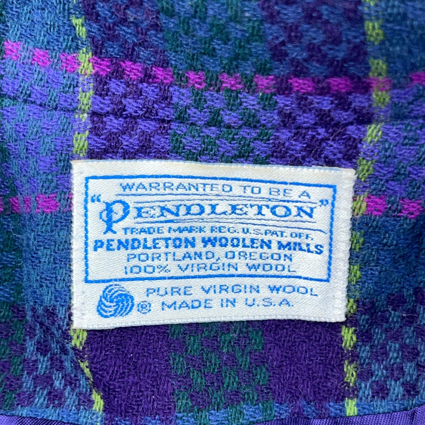Pendleton VINTAGE Pendleton Blazer Wool Plaid Purple 20W Women’s Tweed Short Jacket Blazer Vintage Christmas 90s Mens Womens? Size 3XL / US 20-22 - 3 Thumbnail