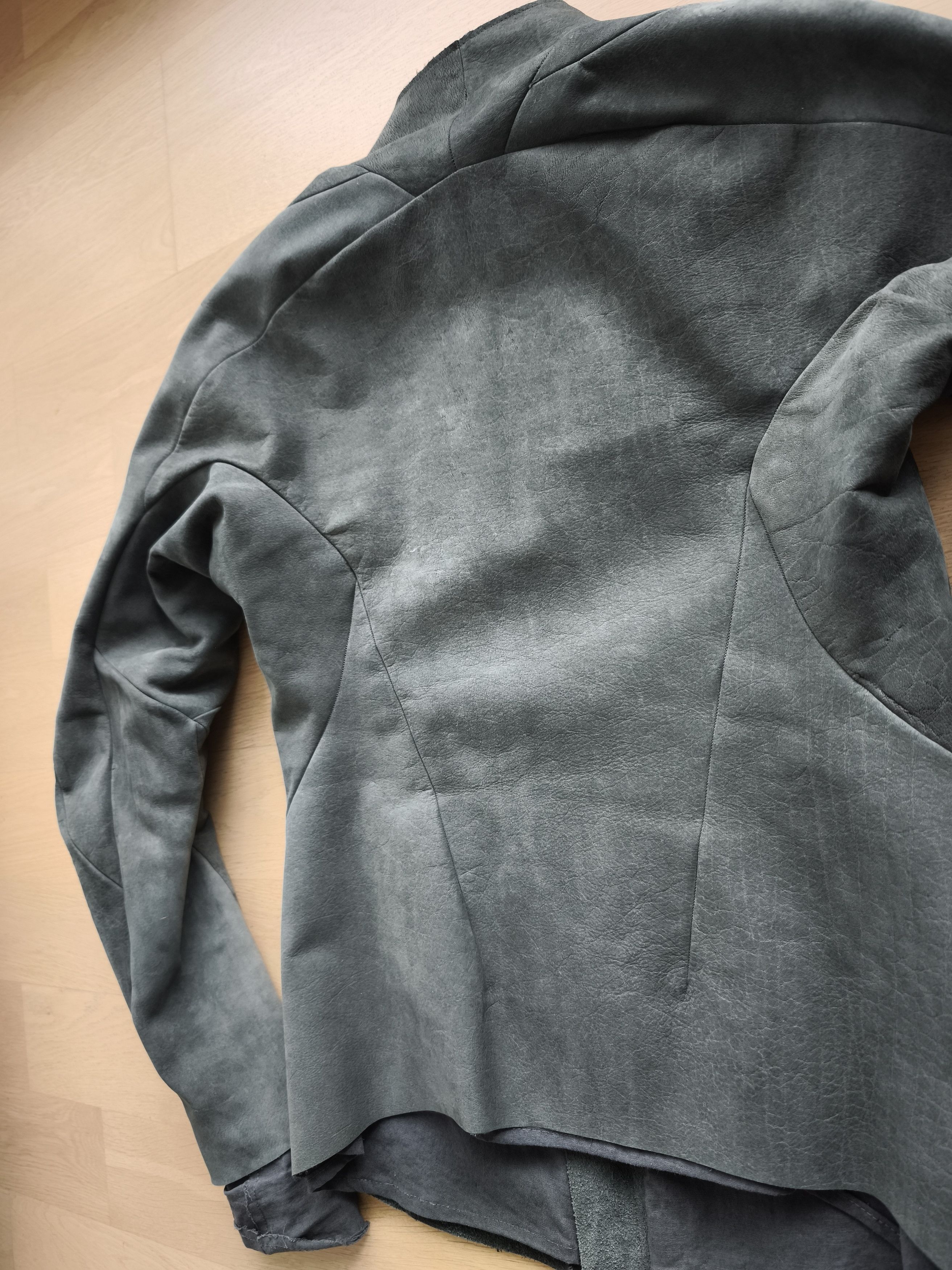 Leon Emanuel Blanck LEON EMANUEL BLANCK DARK GREY BUFFALO AVIATOR LEATHER JACKET Size US M / EU 48-50 / 2 - 4 Thumbnail