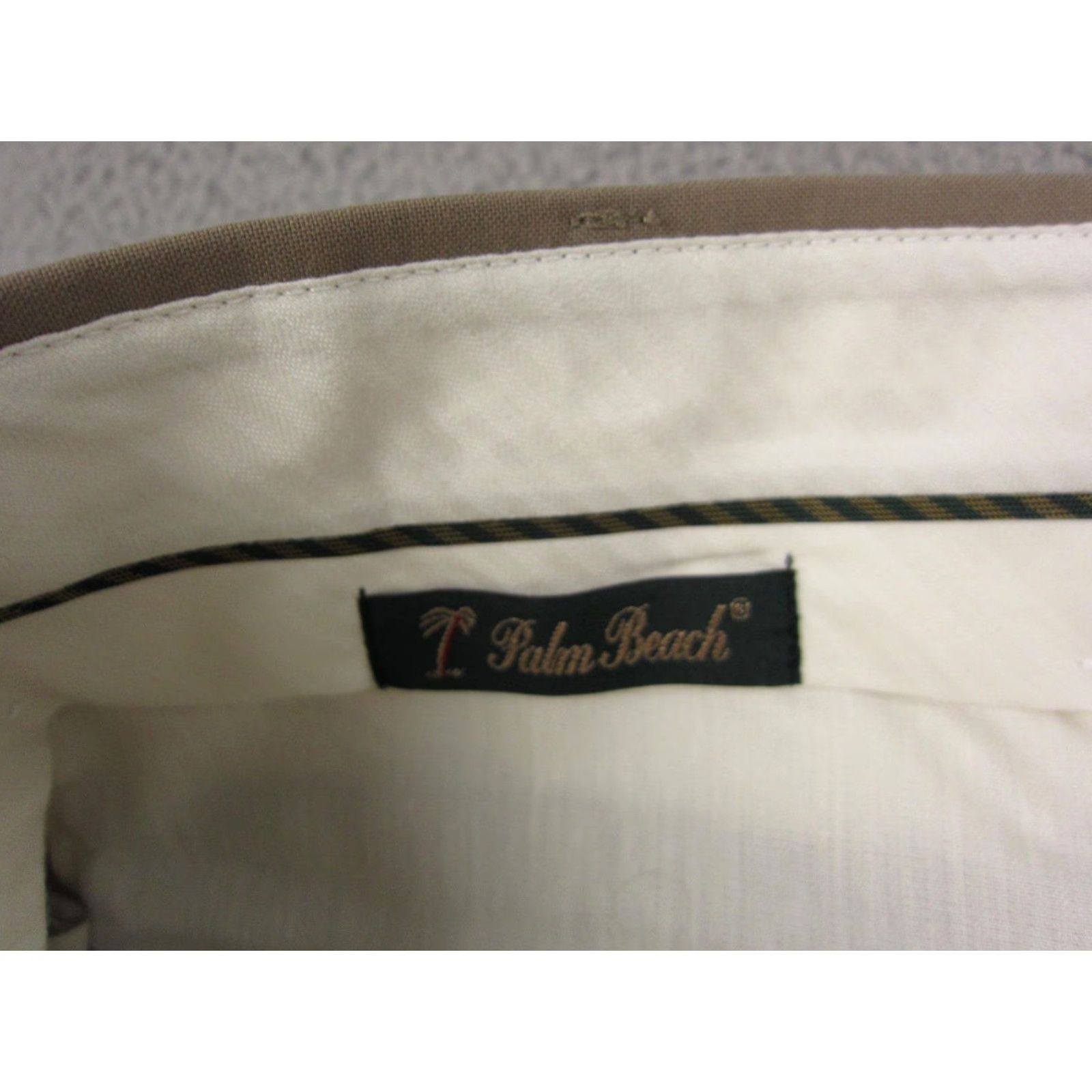 Vintage VINTAGE Palm Beach Pants Mens 42 Brown Trousers Pleated Slacks Khakis 80s 90s Mens Brown Pants Size US 42 / EU 58 - 3 Thumbnail
