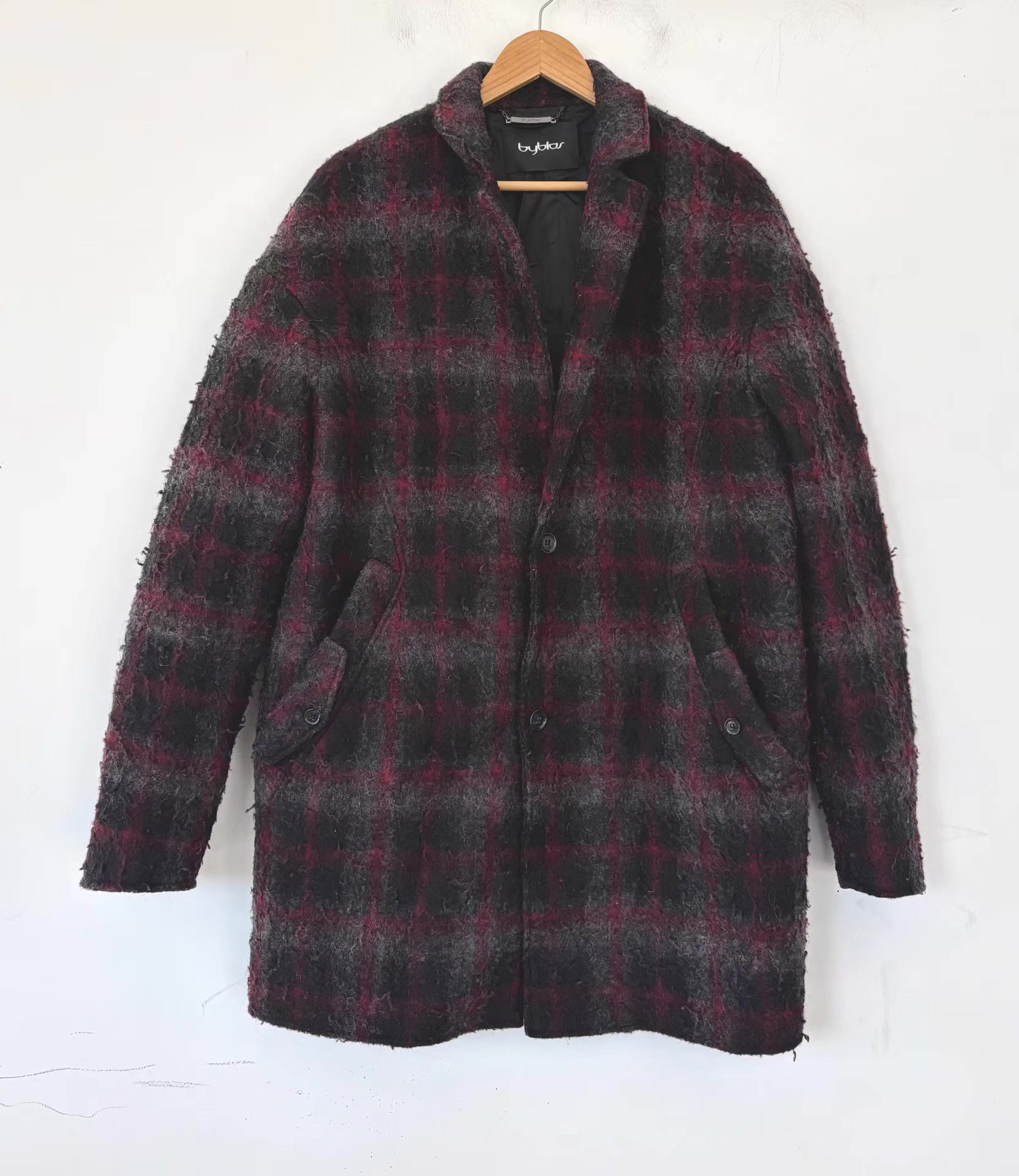 Byblos Byblos Made in Italy Men's Wool Blend Coat Ｑ21 Size US M / EU 48-50 / 2 - 1 Thumbnail