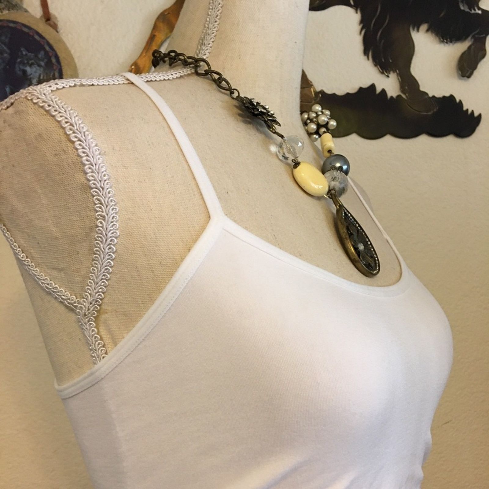 Jewelry Brass tone chunky bead statement necklace Size ONE SIZE - 2 Thumbnail