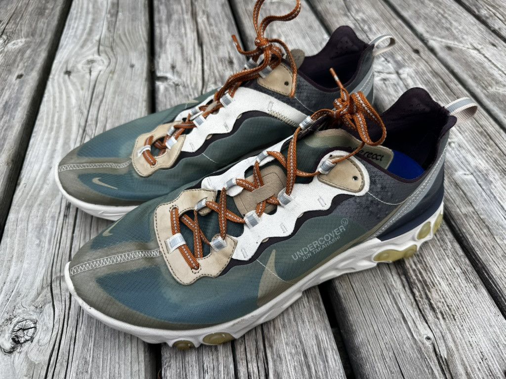 Nike × Undercover 2018 React Element 87 Green Mist BQ2718-300 Size US 13 / EU 46 - 6 Thumbnail