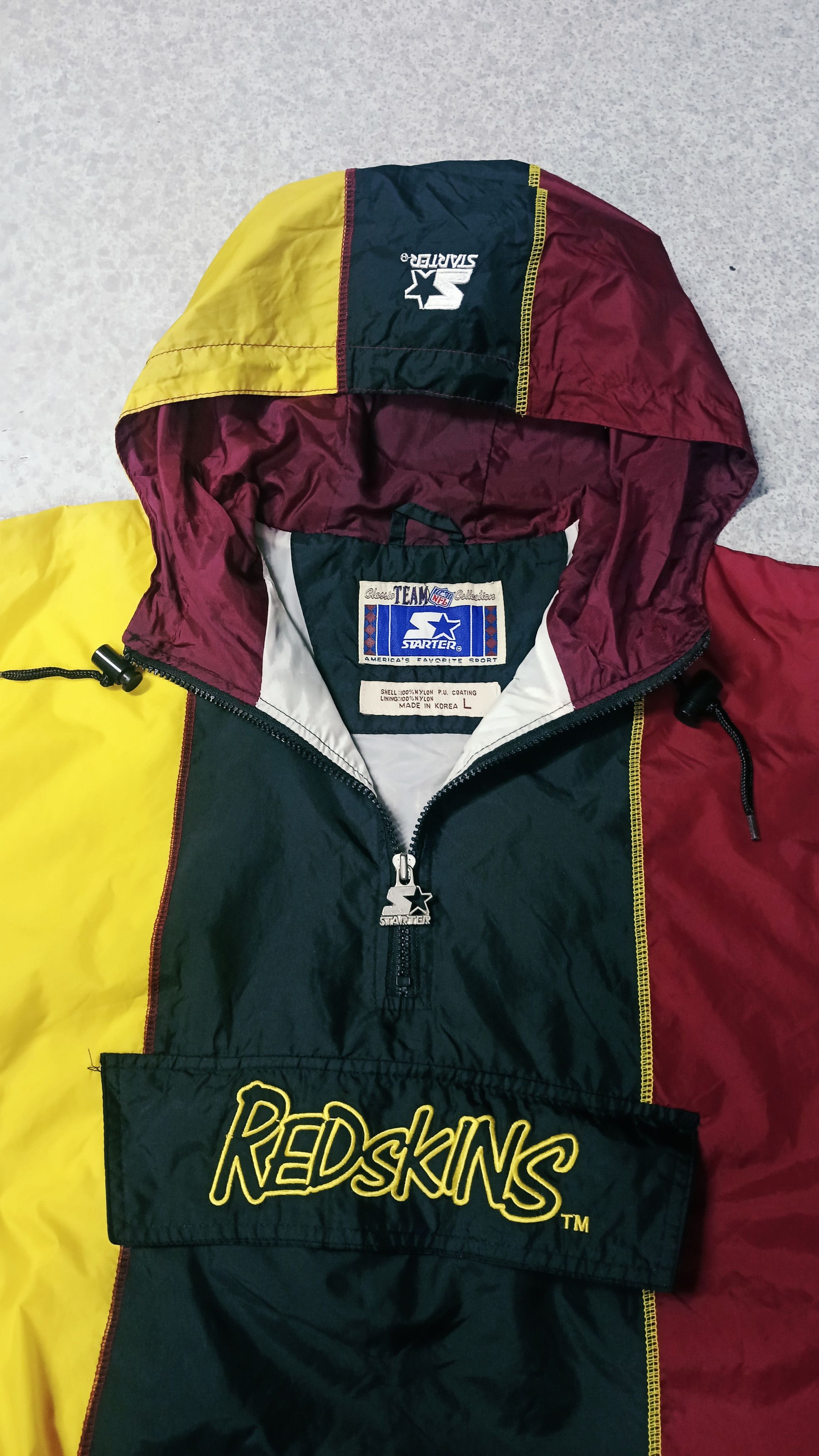NFL × Starter Vtg Starter NFL Washington Redskins Halfzipper Windbreaker Size US L / EU 52-54 / 3 - 5 Thumbnail