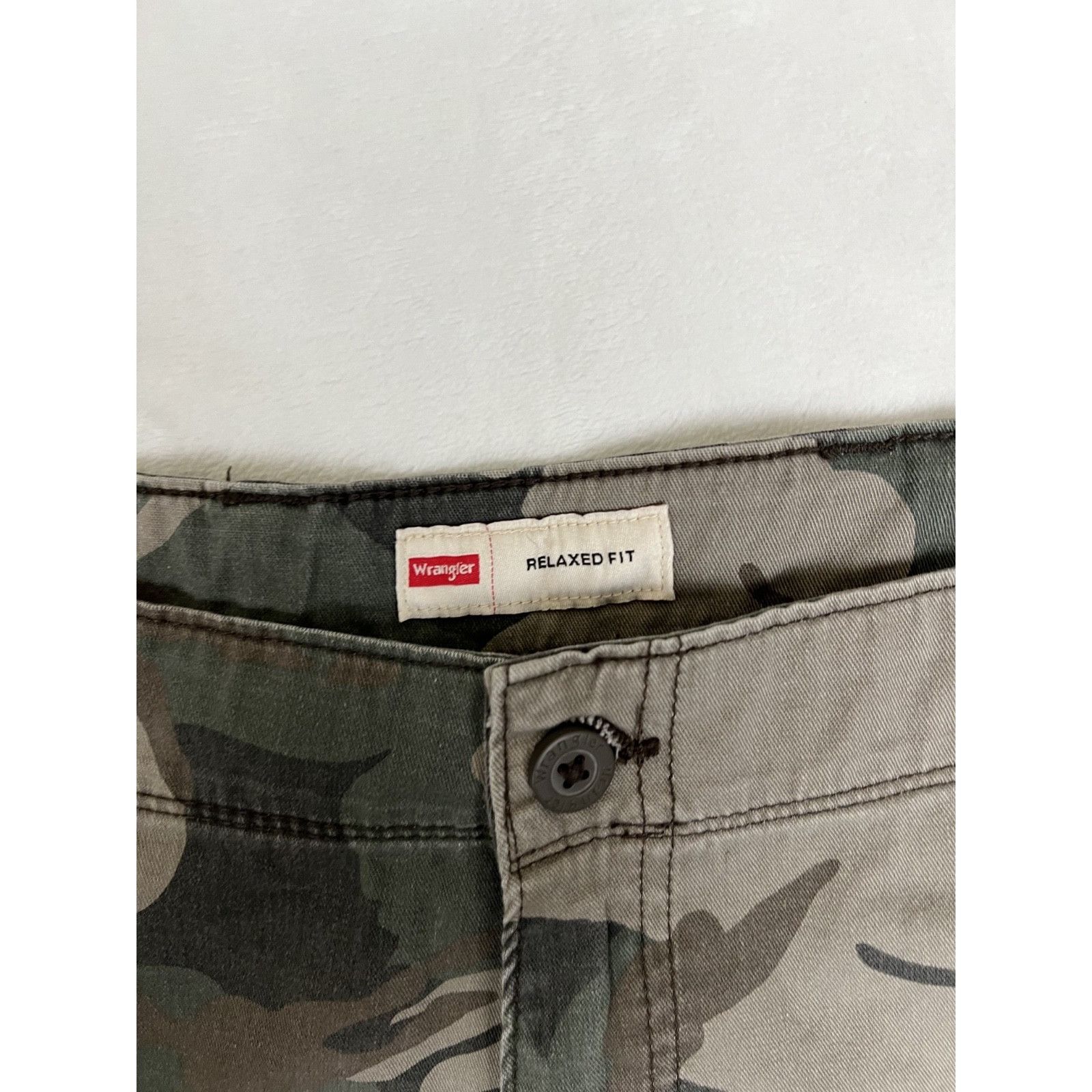 Wrangler Wrangler Shorts Mens 42 Green Camo Ripstop Cargo Stretch 10 Size US 42 / EU 58 - 3 Thumbnail
