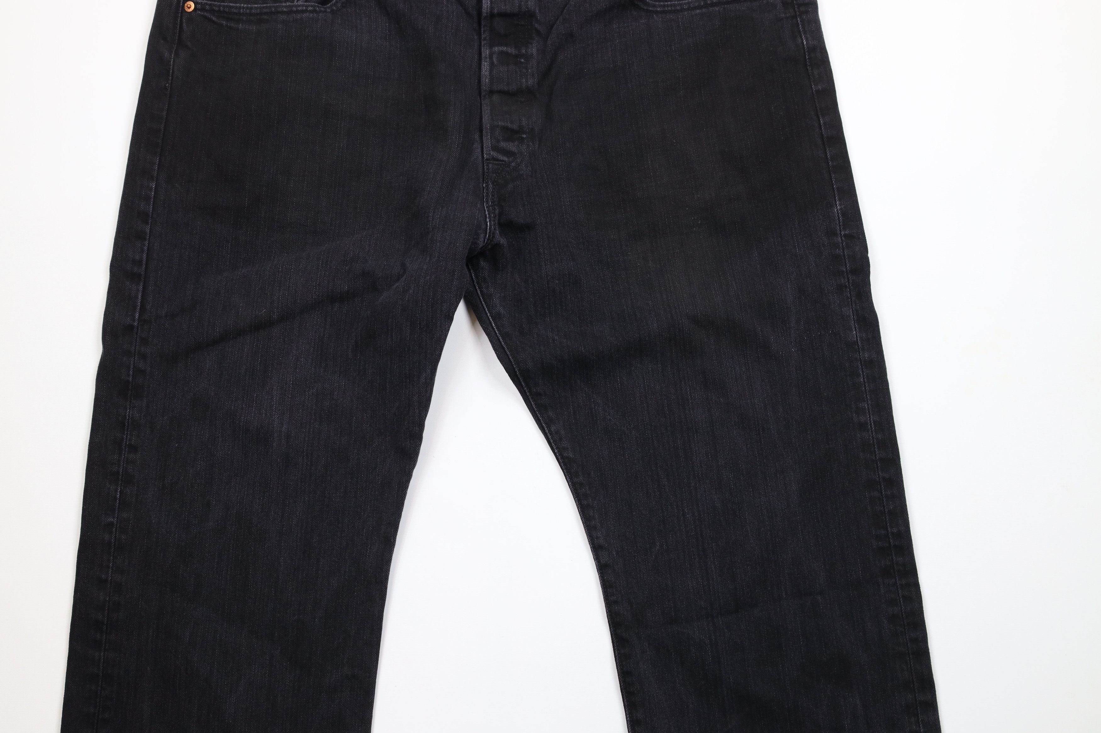 Levi's × Vintage Vintage Y2K Levis 501xx Fly Original Fit Denim Jeans Black Size US 44 / EU 60 - 3 Thumbnail