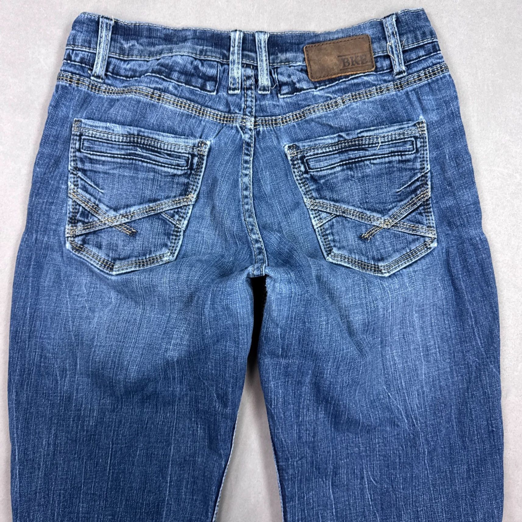 Vintage Buckle BKE Jeans Mens 30x32 Blue Jake Denim Pant Distress Washout Faded Tag32R Size US 32 / EU 48 - 5 Thumbnail