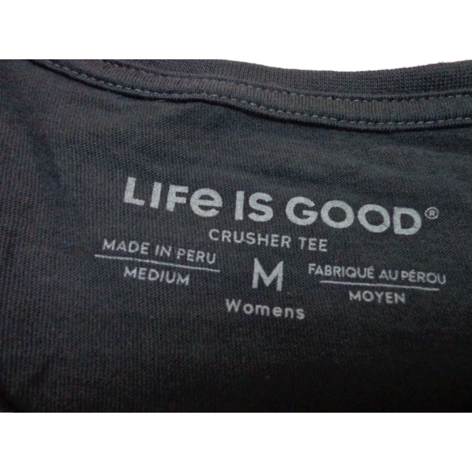 Life is Good Life is Good Women's Tee V-Neck Short Sleeve Cotton Black Size M Shirt Casual Size S / US 4 / IT 40 - 3 Thumbnail