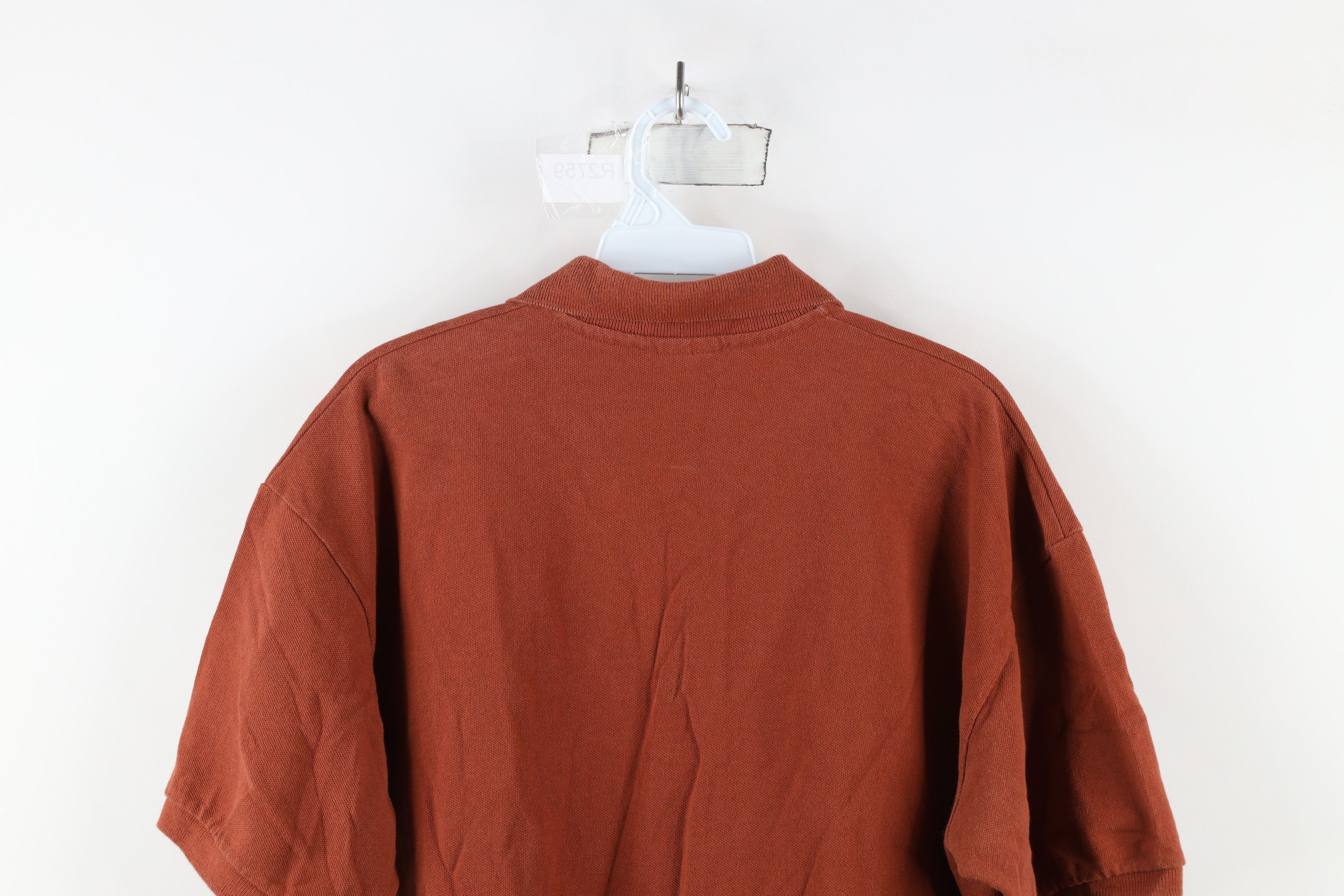Vintage Vintage 90s Streetwear Collared Polo Shirt Burnt Orange USA Size US L / EU 52-54 / 3 - 8 Thumbnail