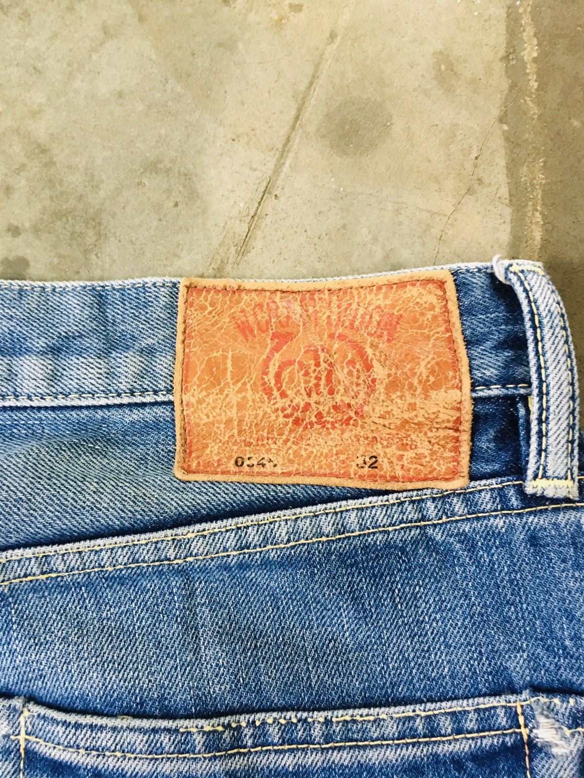 Japanese Brand W Craft Union Distressed Jeans (15) Size US 32 / EU 48 - 3 Thumbnail
