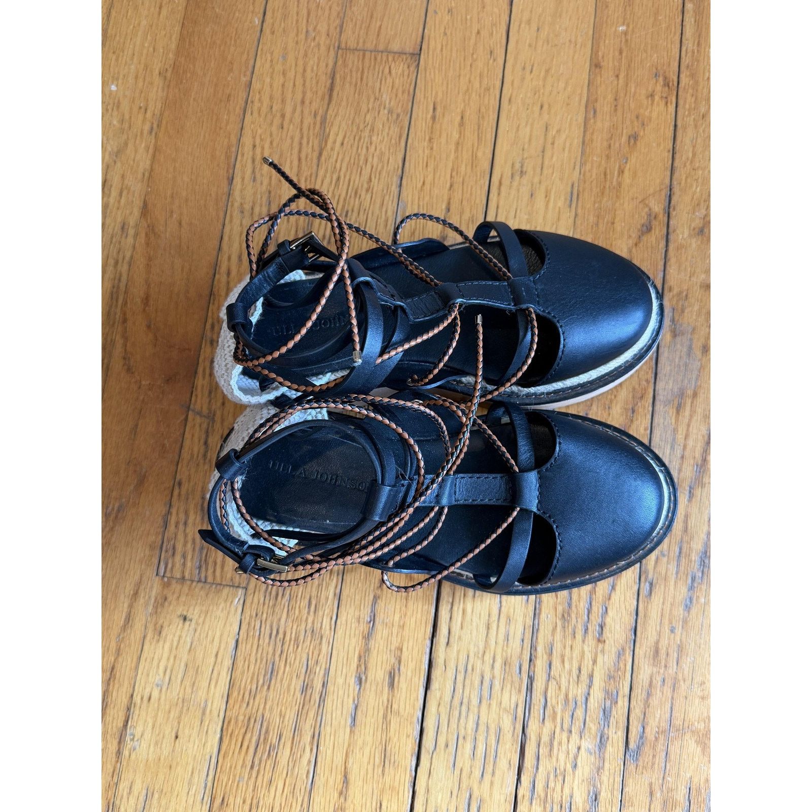 Ulla Johnson Ulla Johnson Salinas Sandals 6/36 Black Leather Platform Size US 6 / IT 36 - 5 Thumbnail