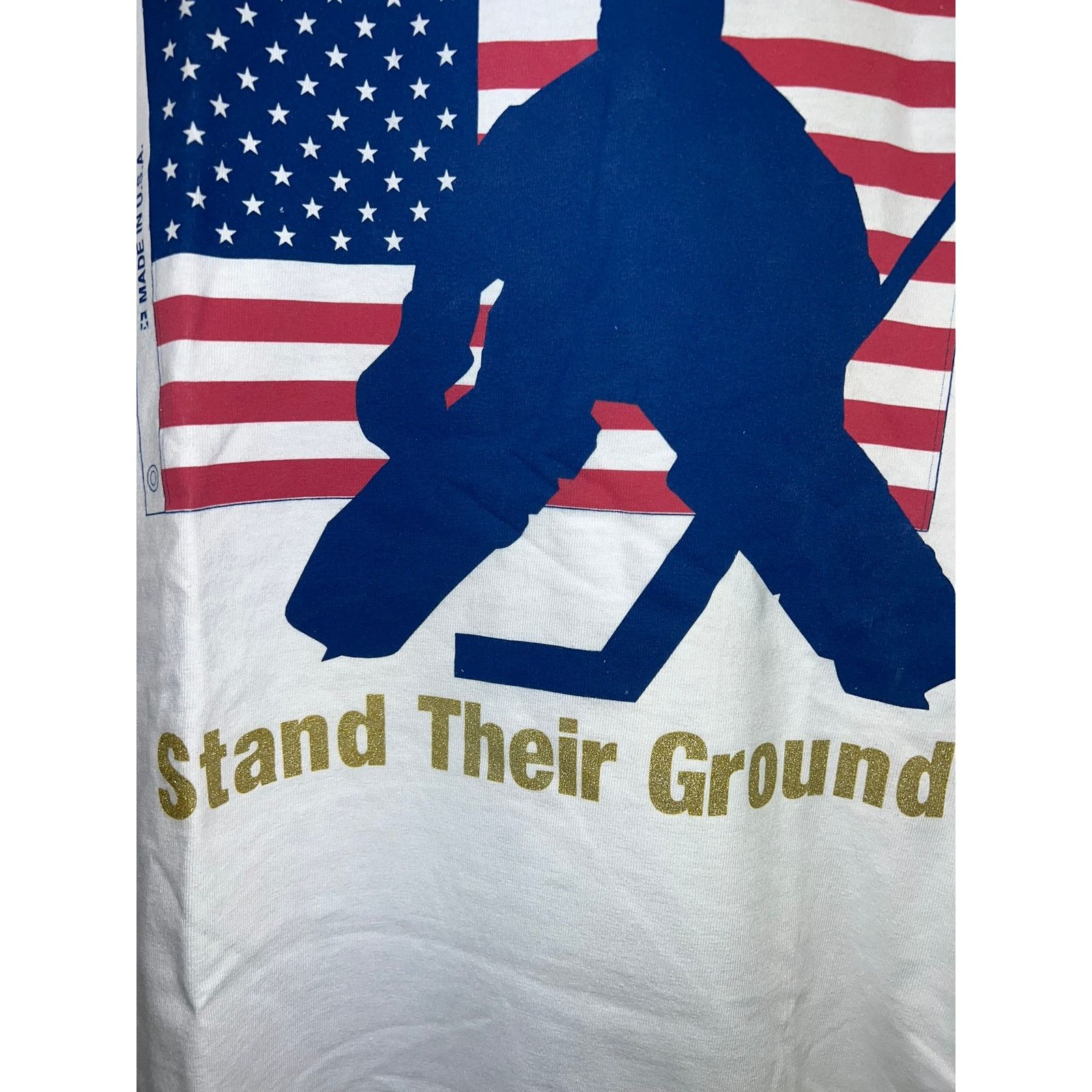 Gildan Vintage Gold Kings Shirt Hockey Stand Their Ground Tee 90s L Size US L / EU 52-54 / 3 - 5 Thumbnail