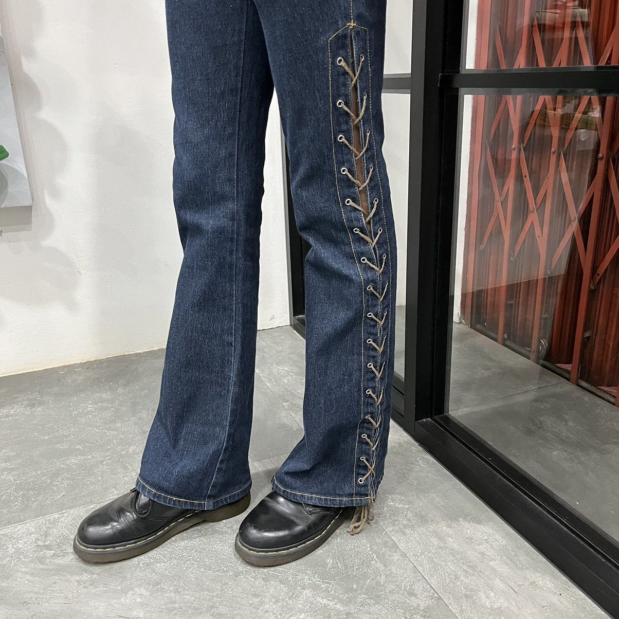 Japanese Brand Livre Claire Laced Up Flared Pants Size US 28 / EU 44 - 12 Thumbnail