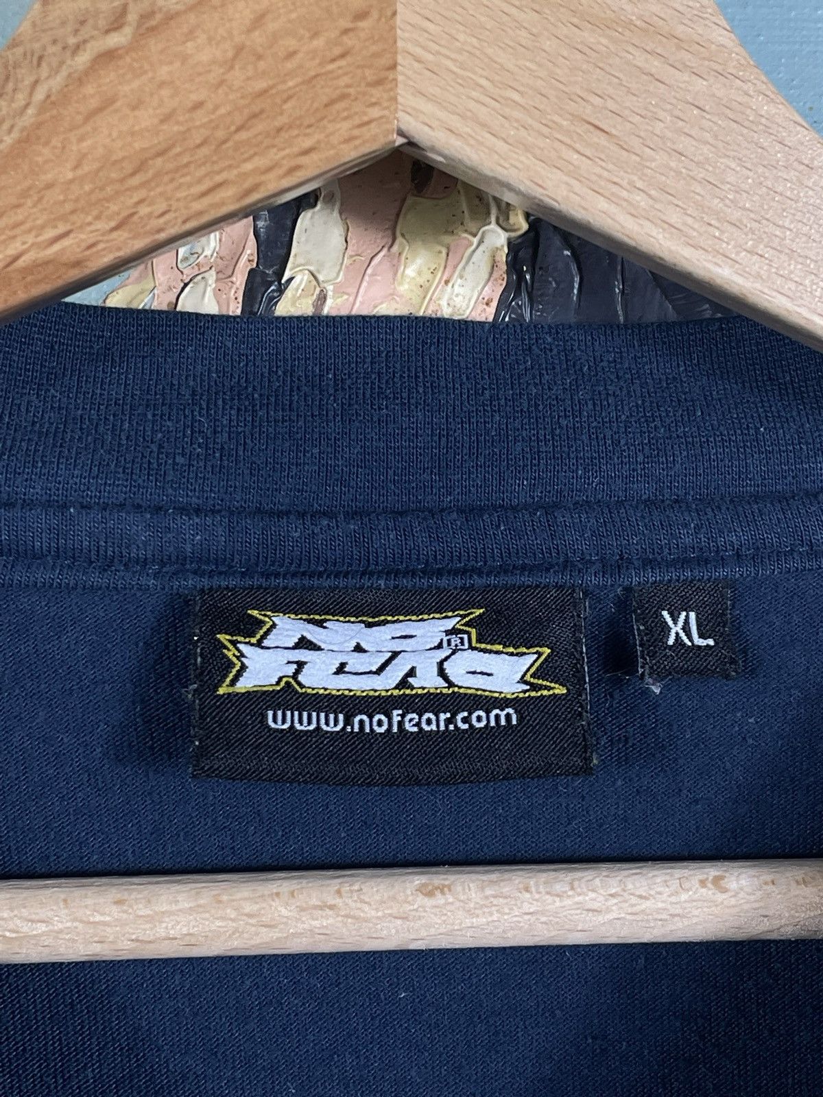 No Fear × Vintage Retro 00s Navy Baggy Loose No Fear Tshirt Tee Skate Hip-hop Size US M / EU 48-50 / 2 - 5 Thumbnail