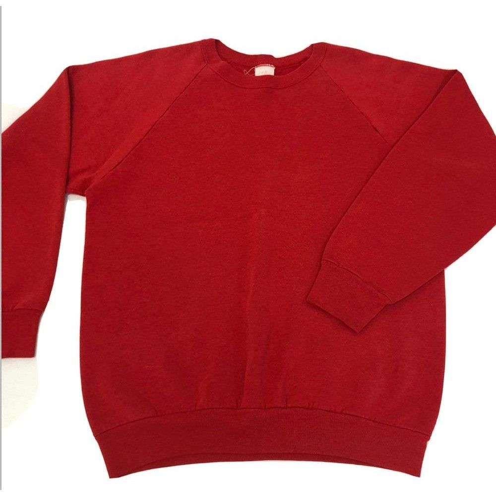 Other Vtg Red Crewneck Chore Work RAGLAN 50/50 Sweatshirt Size US L / EU 52-54 / 3 - 1 Thumbnail