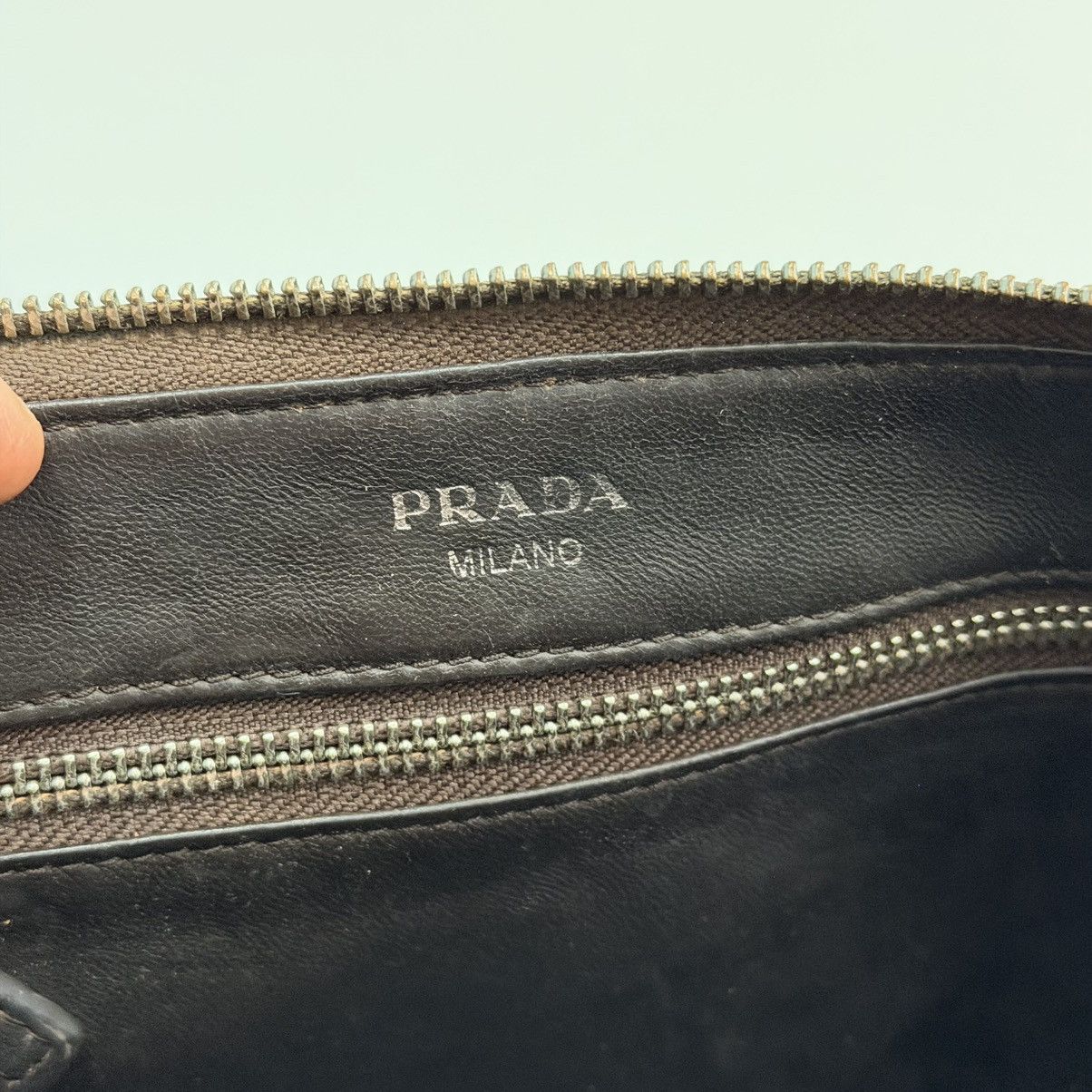Prada Prada Leather Clutch Bag Size ONE SIZE - 12 Thumbnail