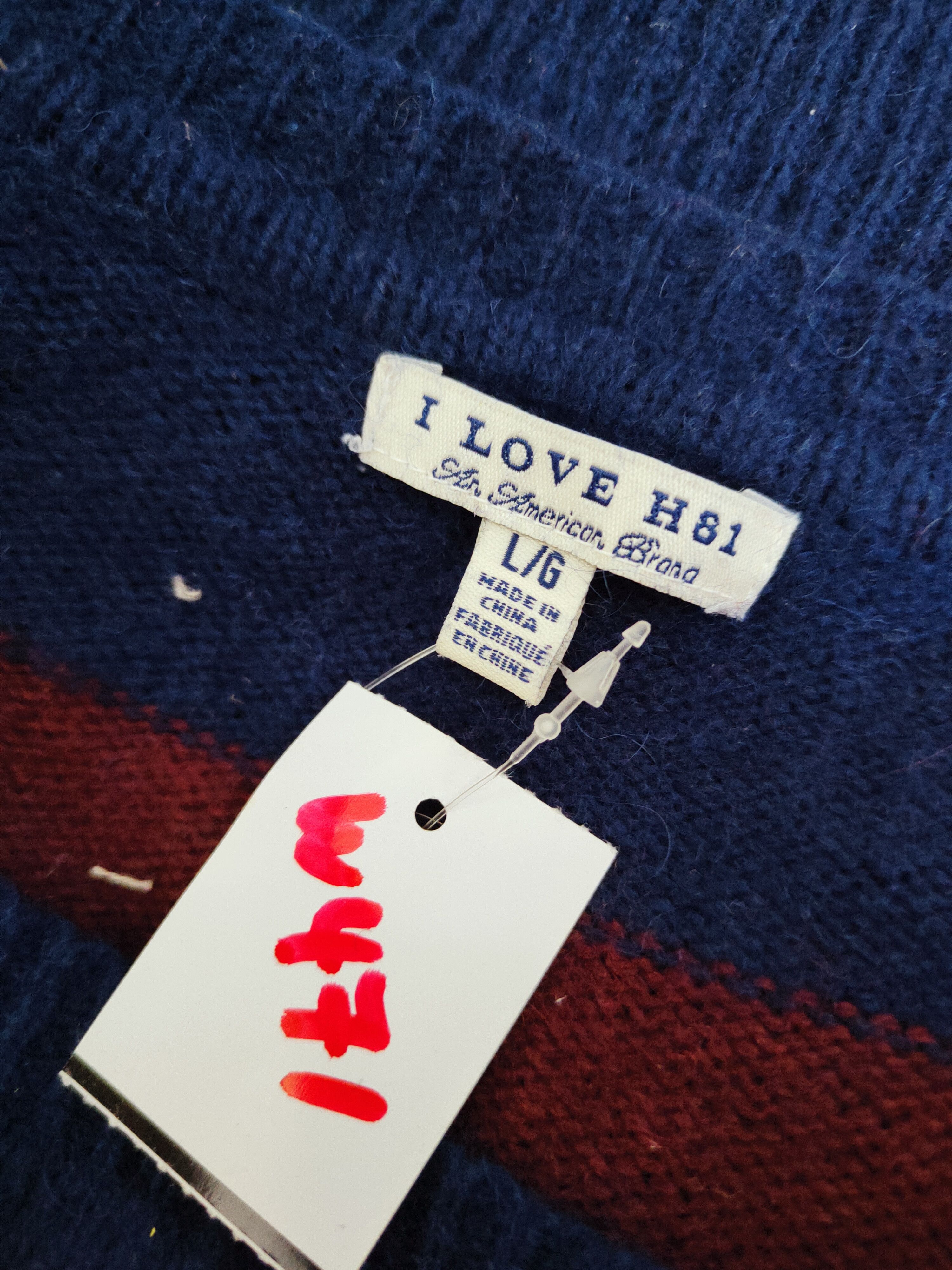 Japanese Brand × Solid and Striped I Love H81 Navy stripe Knitwear Sweatshirts #W471 Size M / US 6-8 / IT 42-44 - 11 Thumbnail