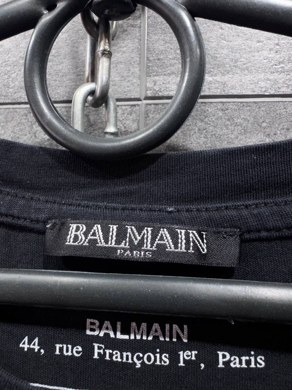 Balmain BALMAIN Paris Logo T-Shirt Cotton Shirt Paris Logo Size US M / EU 48-50 / 2 - 2 Thumbnail