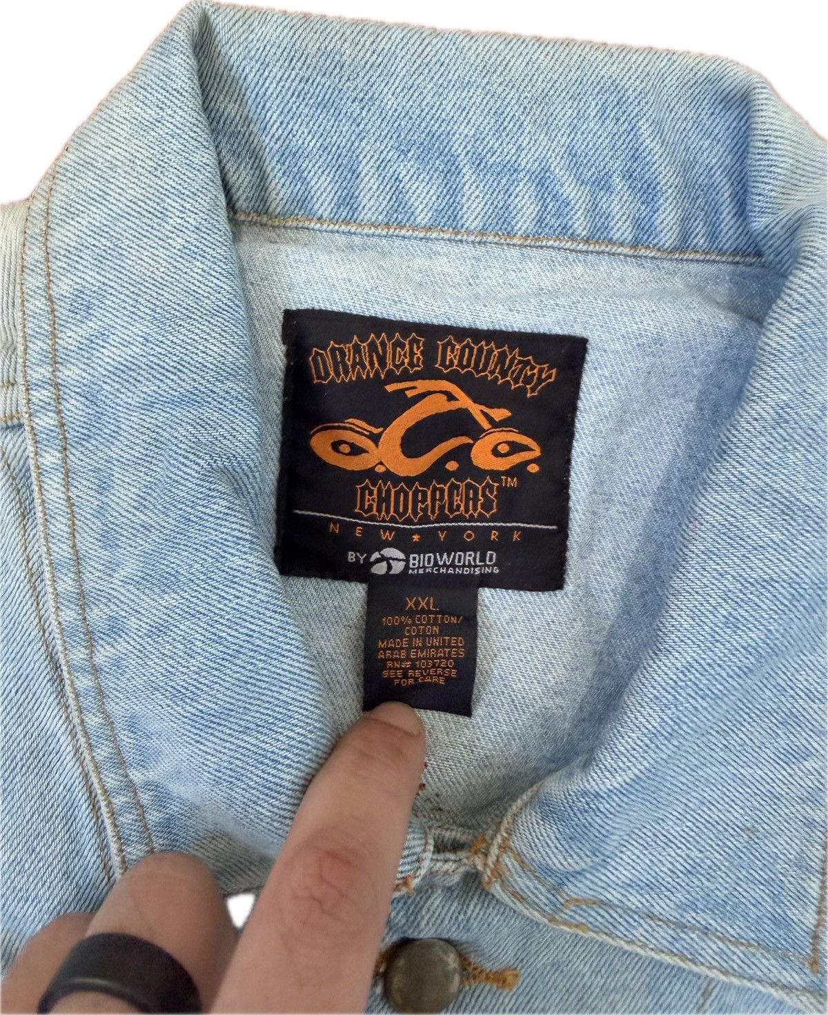 Other Vintage Orange County Heavy Denim Jacket Size US XXL / EU 58 / 5 - 4 Thumbnail