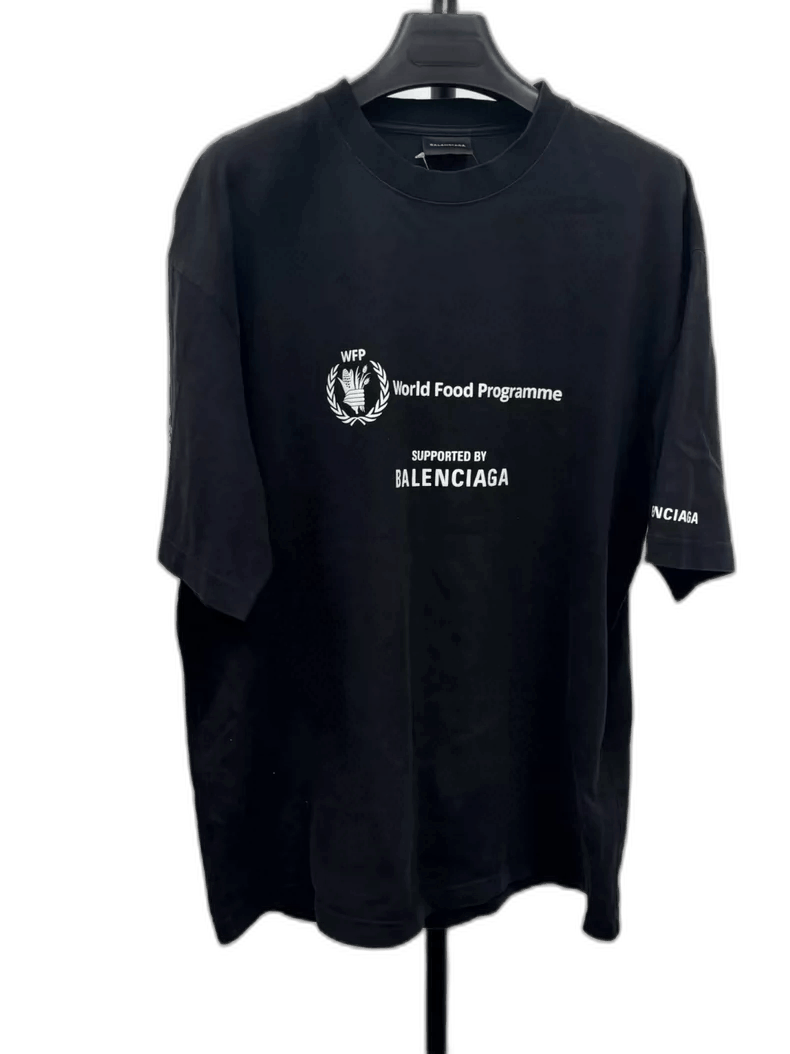 Balenciaga Balenciaga World Food Programme Black TShirt-2506 Size US M / EU 48-50 / 2 - 1 Thumbnail