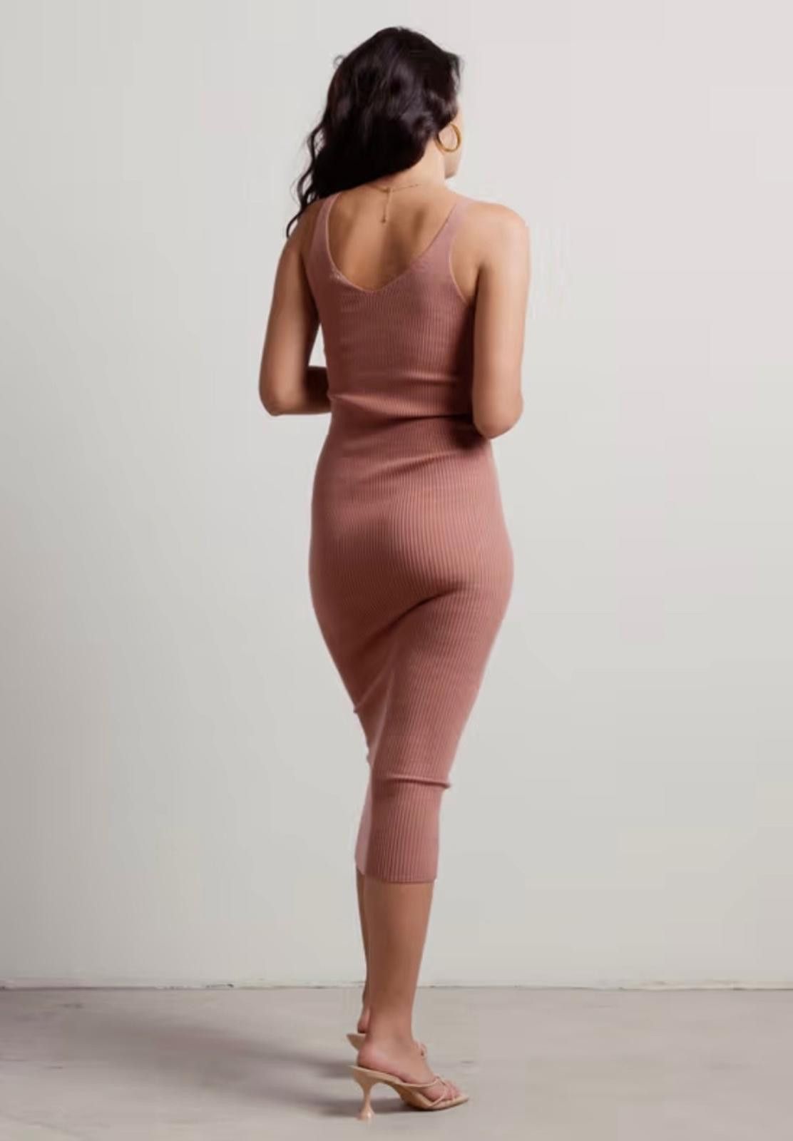 Other DRESS FORM Knit Midi Dress in Rose (SMALL) Size S / US 4 / IT 40 - 4 Thumbnail