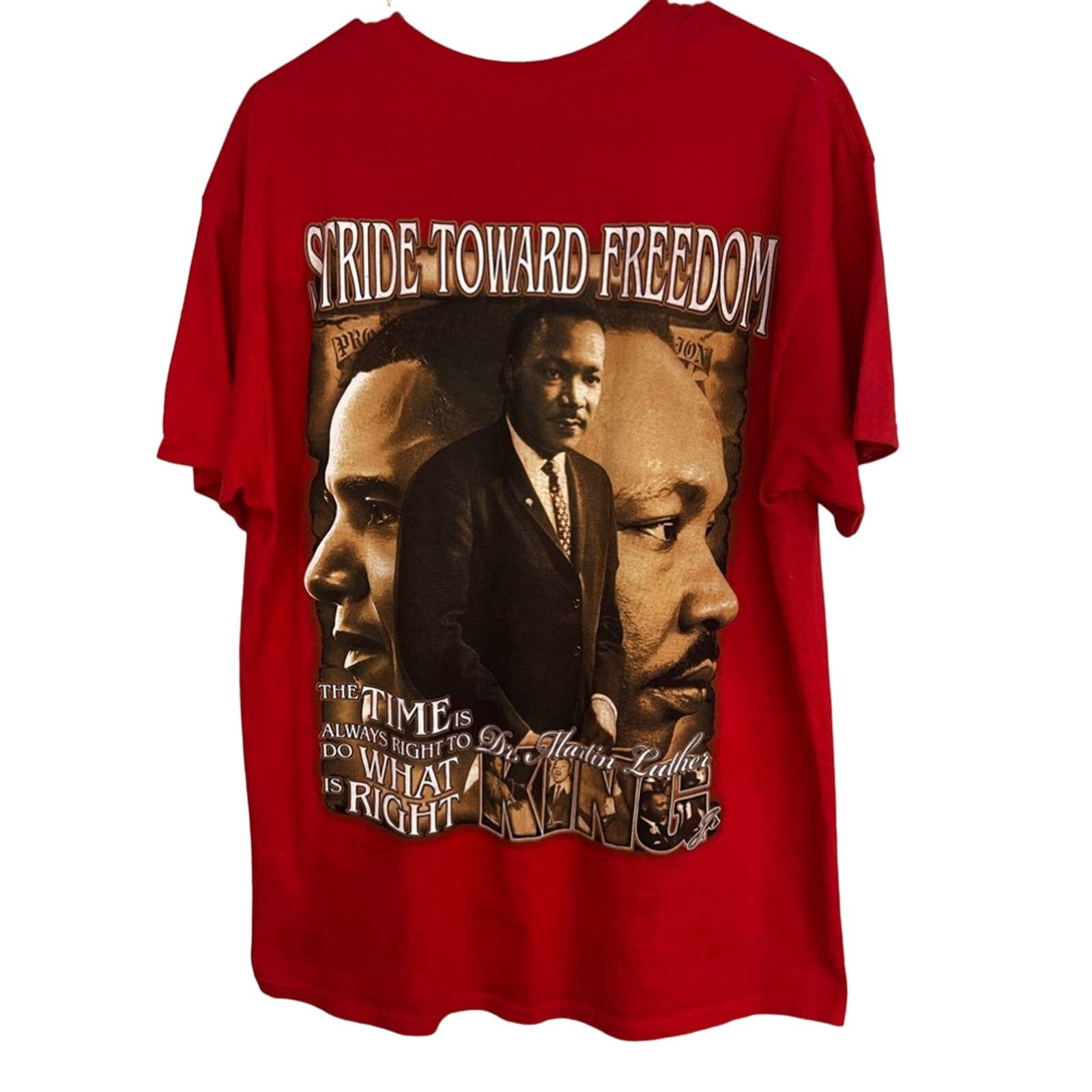 Vintage Vintage Y2K Obama Martin Luther King MLK Black Rights Shirt Size US L / EU 52-54 / 3 - 3 Thumbnail