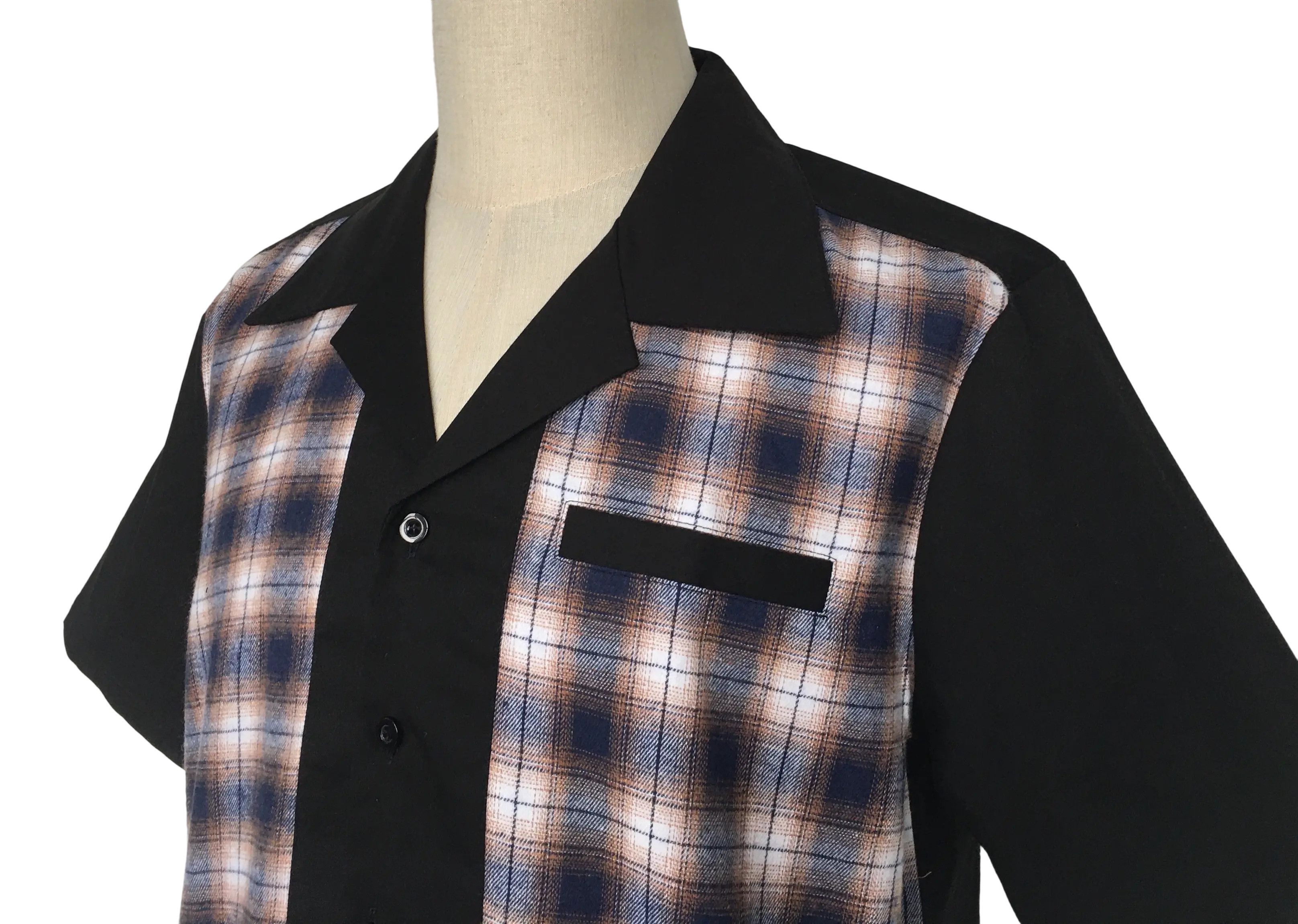 Other Workshirts men clothing black contrast plaid Size US L / EU 52-54 / 3 - 4 Thumbnail