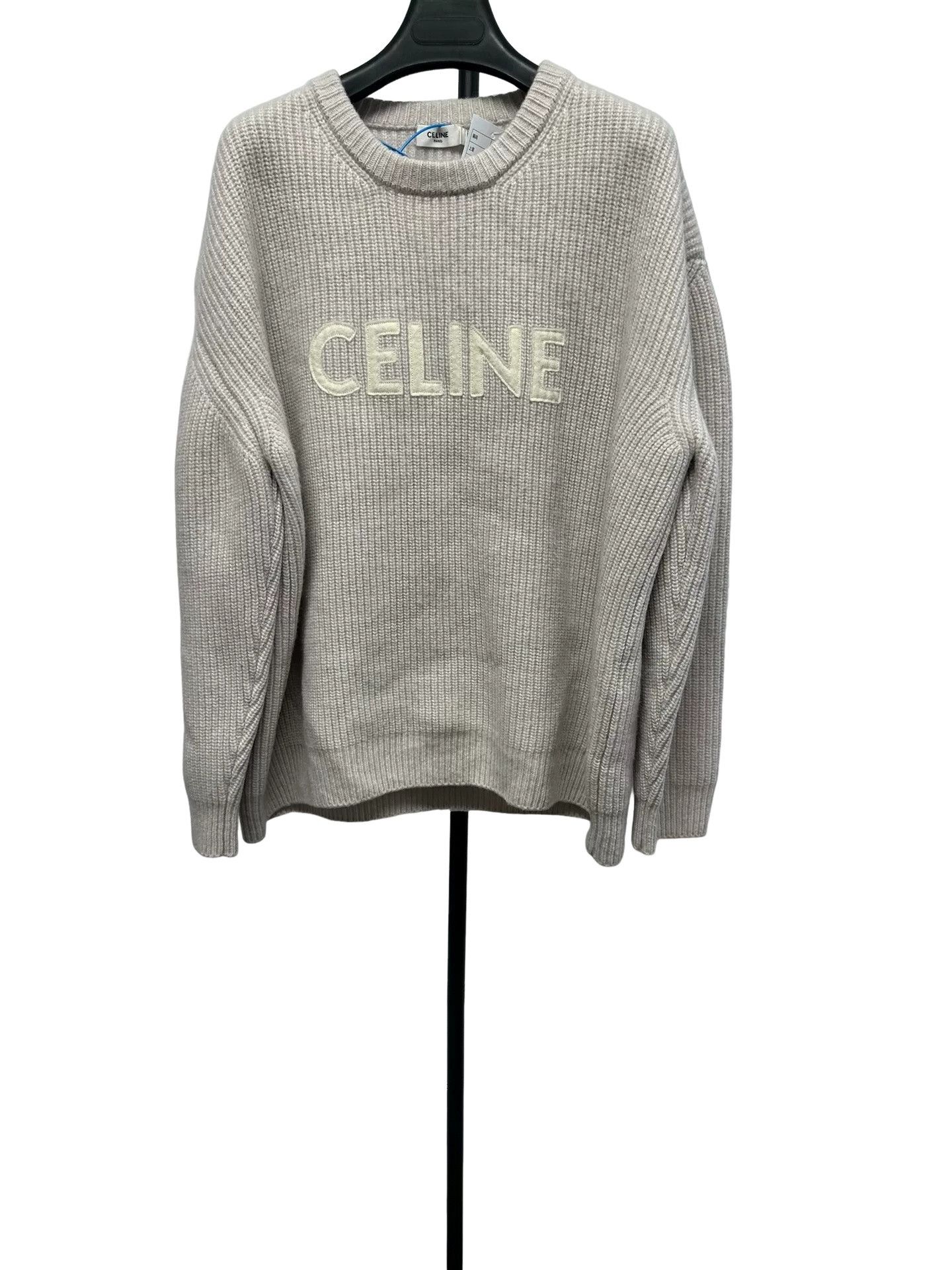 Celine CELINE Logo Knit Crewneck Sweater Size M Size US M / EU 48-50 / 2 - 1 Thumbnail