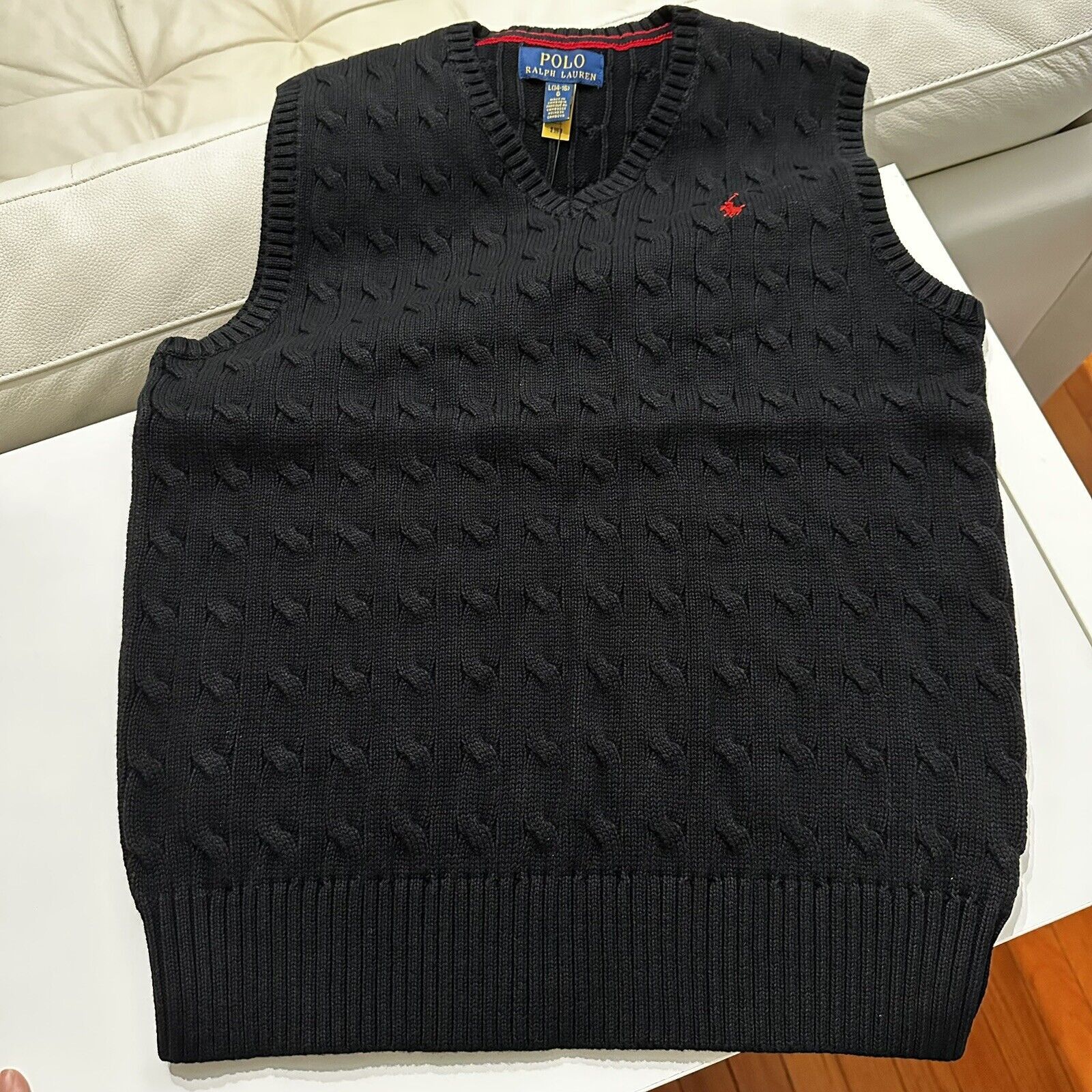 Polo Ralph Lauren New Polo Ralph Lauren Big Kids Cable Cotton Sweater Vest L Size US L / EU 52-54 / 3 - 4 Thumbnail