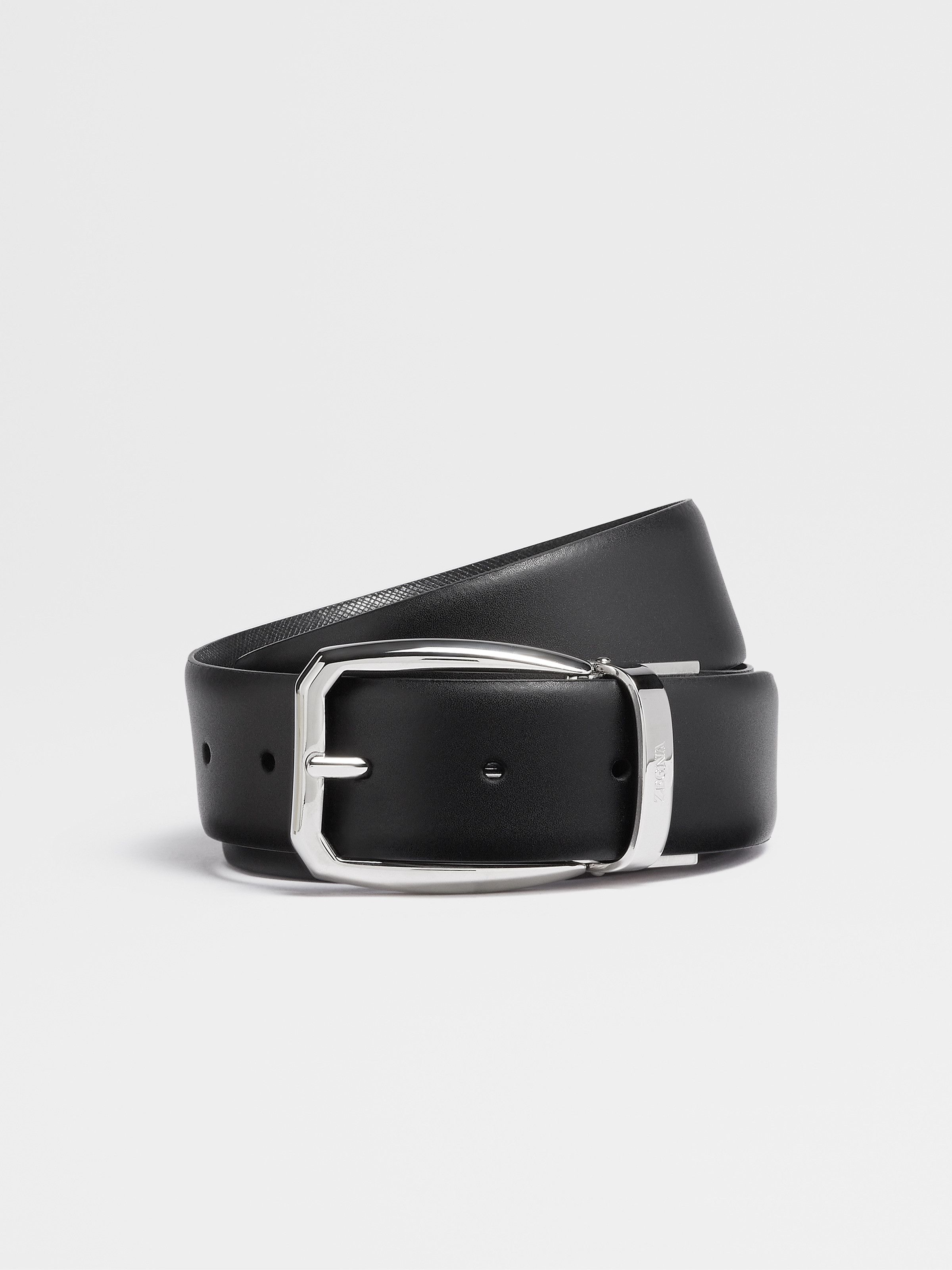 Ermenegildo Zegna o1s1rm0425 RBSLIE8 Size: 110 / Belt in Black Size 44 - 1 Thumbnail