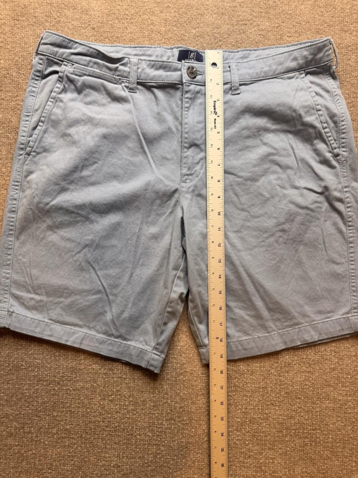 George George Men's Blue Size 36 Shorts 9" inseam Flat Front 750 Size US 36 / EU 52 - 6 Thumbnail