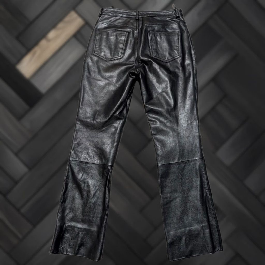 Vintage Y2K vintage WILSONS Leather Pants 8 Black Jeans 30x30 Motorcycle 1990s Women XS-Adult? Size 30" / US 8 / IT 44 - 1 Thumbnail