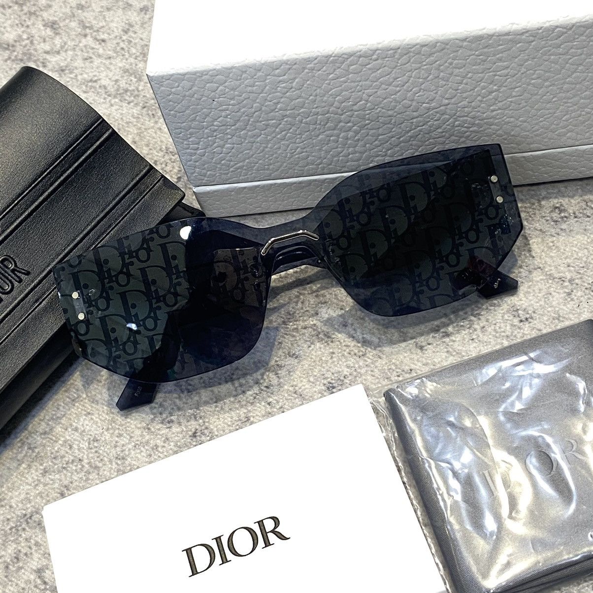 Dior DIOR Club M6U Rectangular Sunglasses Oblique Pattern BLUE Size ONE SIZE - 4 Thumbnail
