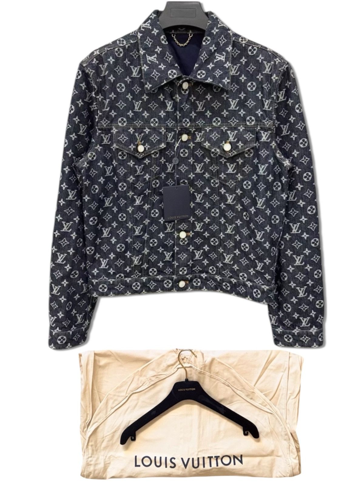 Louis Vuitton Louis Vuitton X Pharrell Williams 50 Monogram Denim Jacket Size US M / EU 48-50 / 2 - 1 Thumbnail