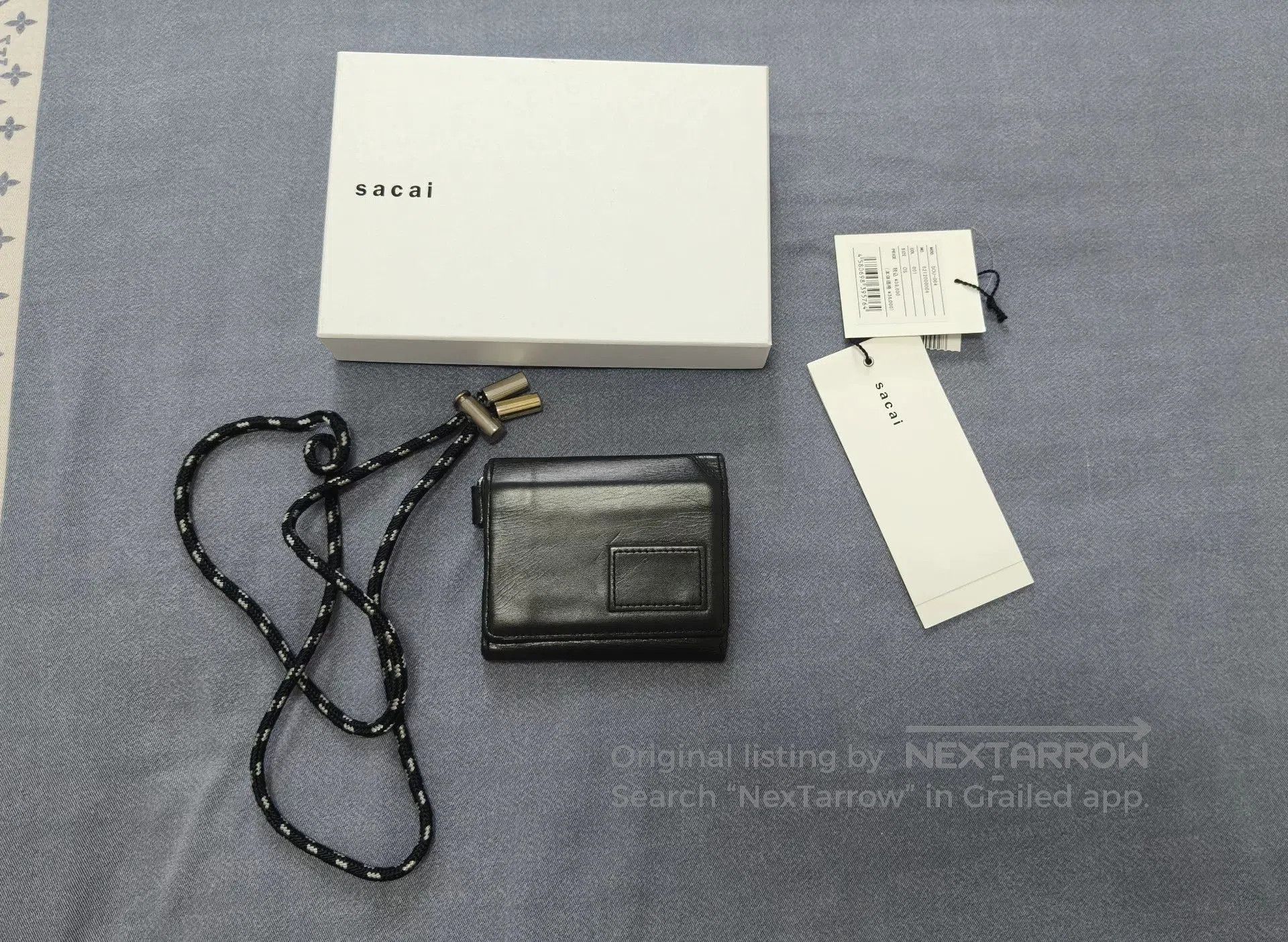 sacai x PORTER Leather Trifold Wallet.