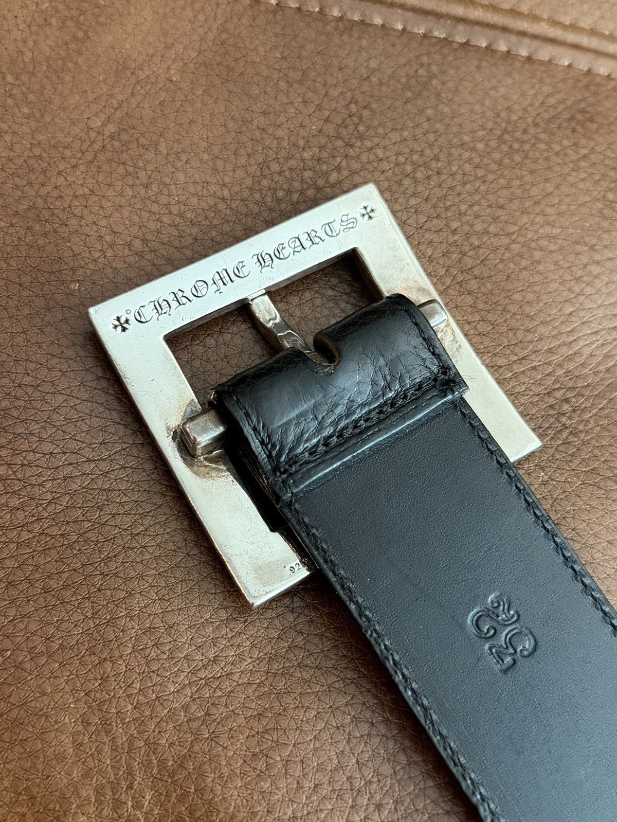 Chrome Hearts Chrome Hearts Pyramid Plus Square Buckle Belt Size 32 Size 32 - 8 Thumbnail