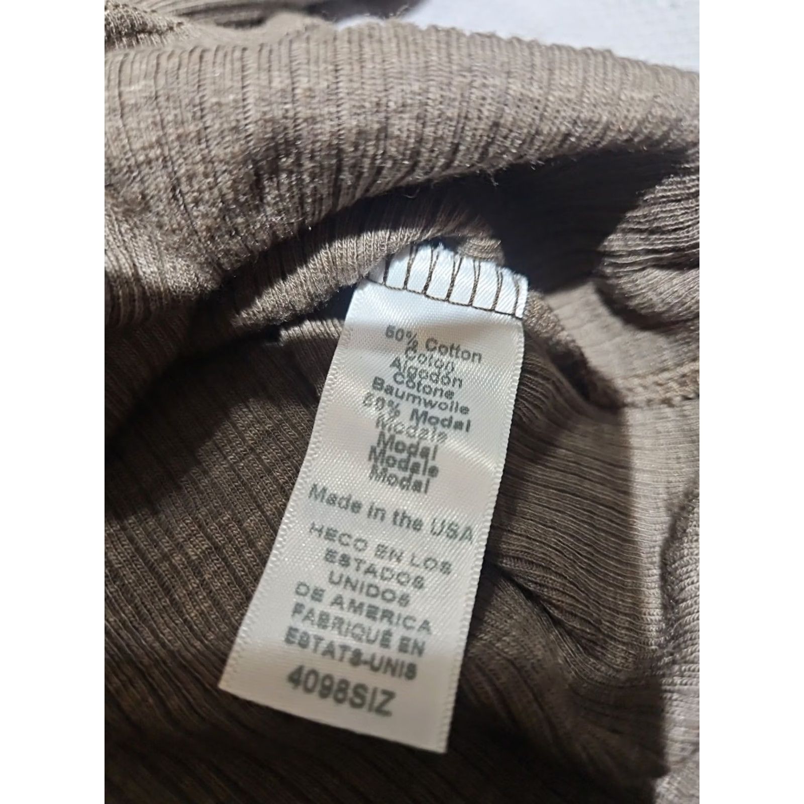 Michael Stars VINTAGE Michael Stars Shirt Womens L Green Ribbed Turtleneck Minimalist Luxury Size L / US 10 / IT 46 - 6 Thumbnail
