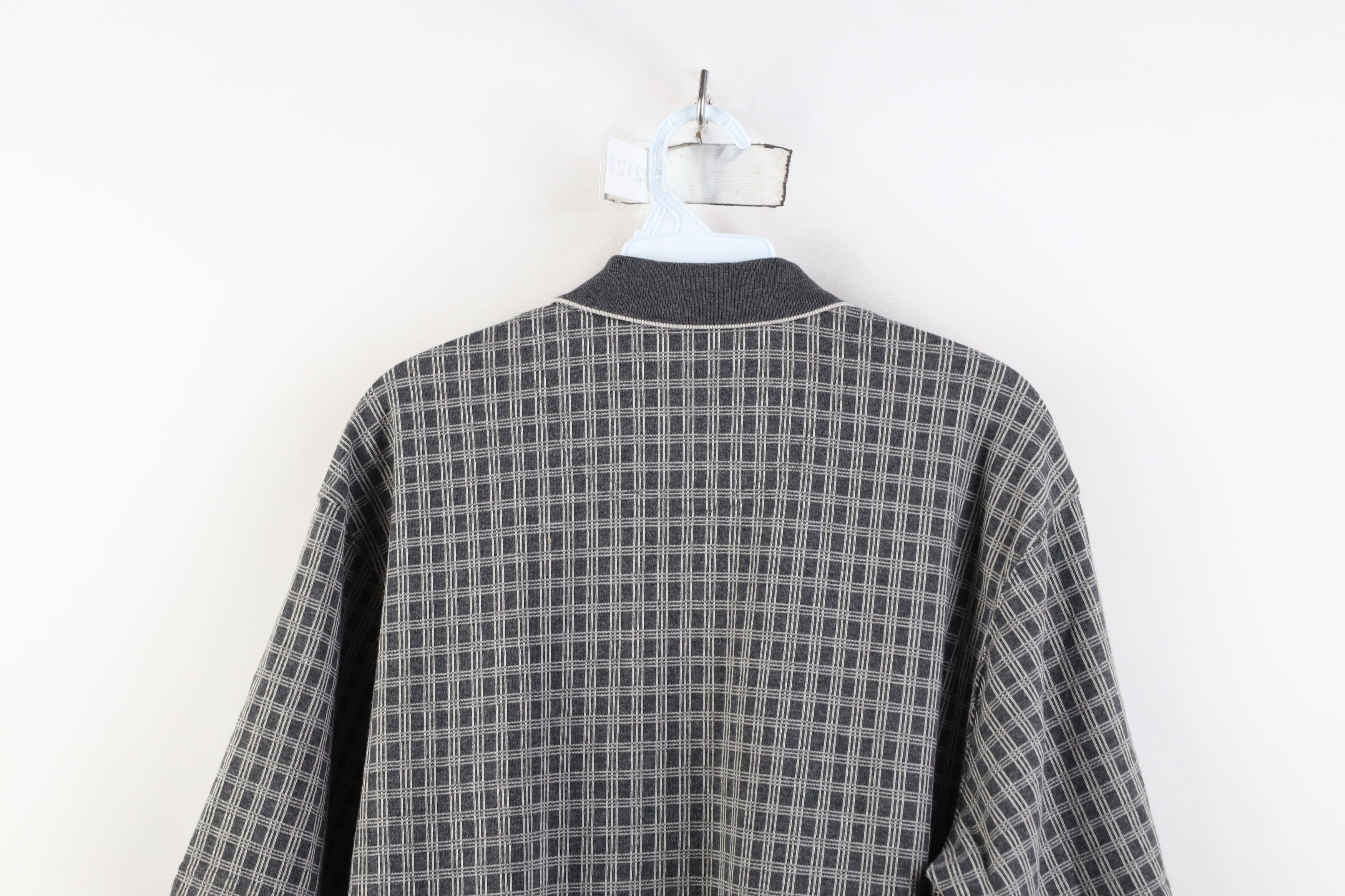 Vintage Vintage 90s Y2K Streetwear Checkered Golf Polo Shirt Gray Size US M / EU 48-50 / 2 - 11 Thumbnail