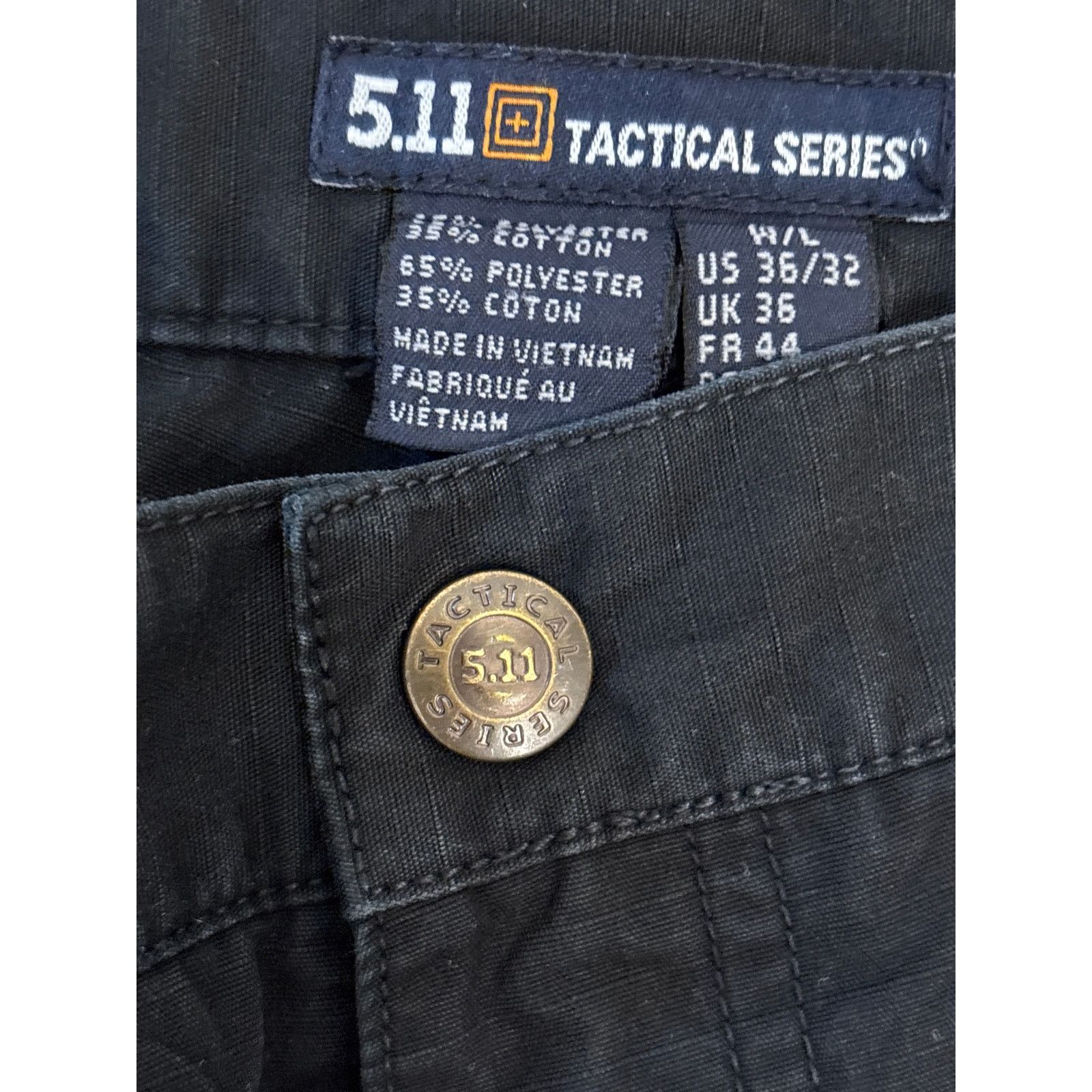 5.11 5.11 Tactical Series black cargo tech pants 36x34 thrashed Size US 36 / EU 52 - 4 Thumbnail