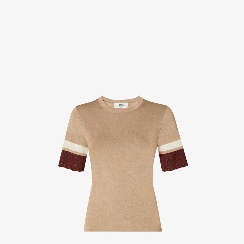 Fendi o1s1wg110326 Jumper in Beige Size XL / US 12-14 / IT 48-50 - 1 Thumbnail