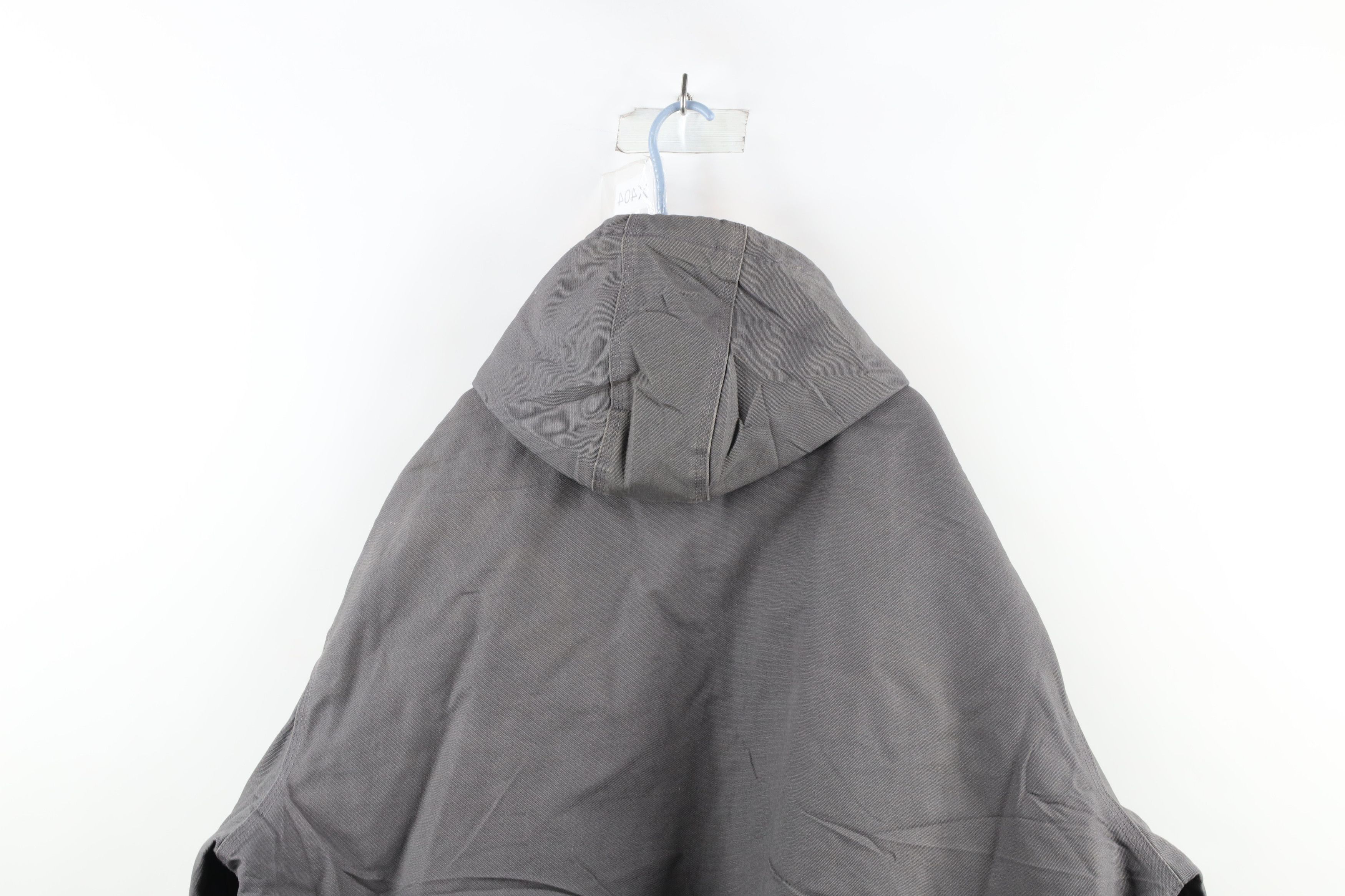 Carhartt × Vintage Vintage Carhartt Spell Out Quilted Hooded Jacket Gray USA Size US XXL / EU 58 / 5 - 16 Thumbnail