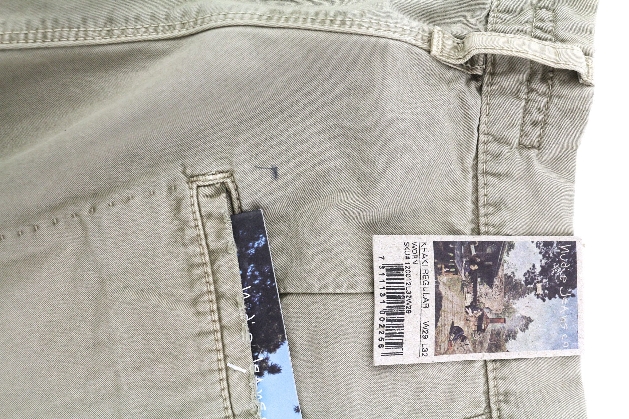 Nudie Jeans KHAKI REGULAR W29/L32 Beige Chino Fly 82656 Size US 29 - 11 Thumbnail